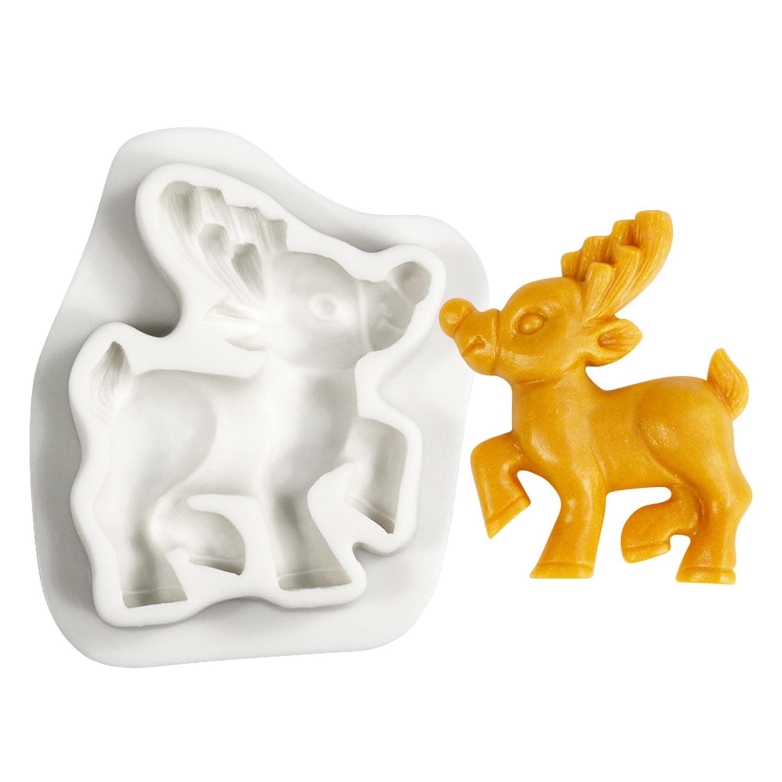 Reindeer Shape Silicone Mold Christmas Themed Fondant Molds Versatile Baking Moulds For Cakes/Chocolates/Cookie/Candy Silicone Baking Tool