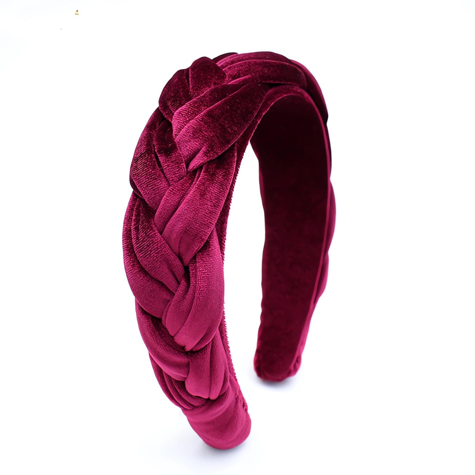 Uchyius Red Headbands for Women Braided Headbands Velvet Padded Hairbands Cute Hair Accessories for Women Girl