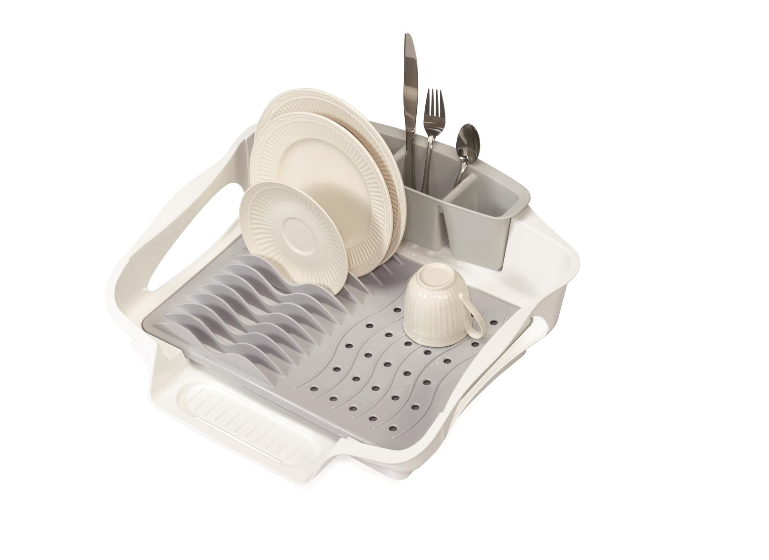 CreativeWare SLV-DISRCK-GW, Grey/White Ultimate Dish Rack
