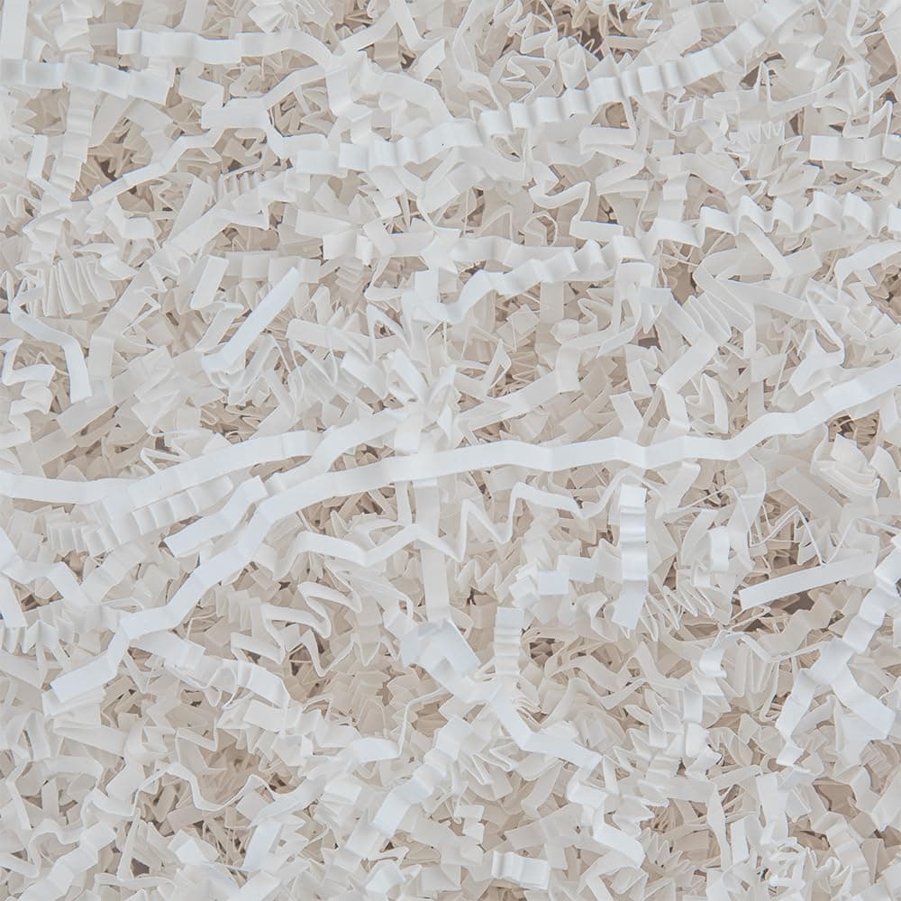 Caleihd Crinkle Cut Paper Shred Filler Gift Cushion Streamer White