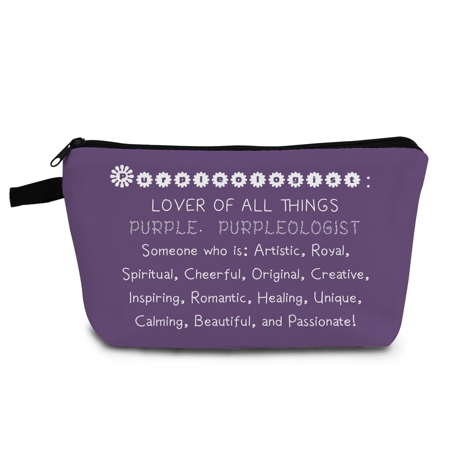 YULUENZE Purple Print Small Cosmetic Bag