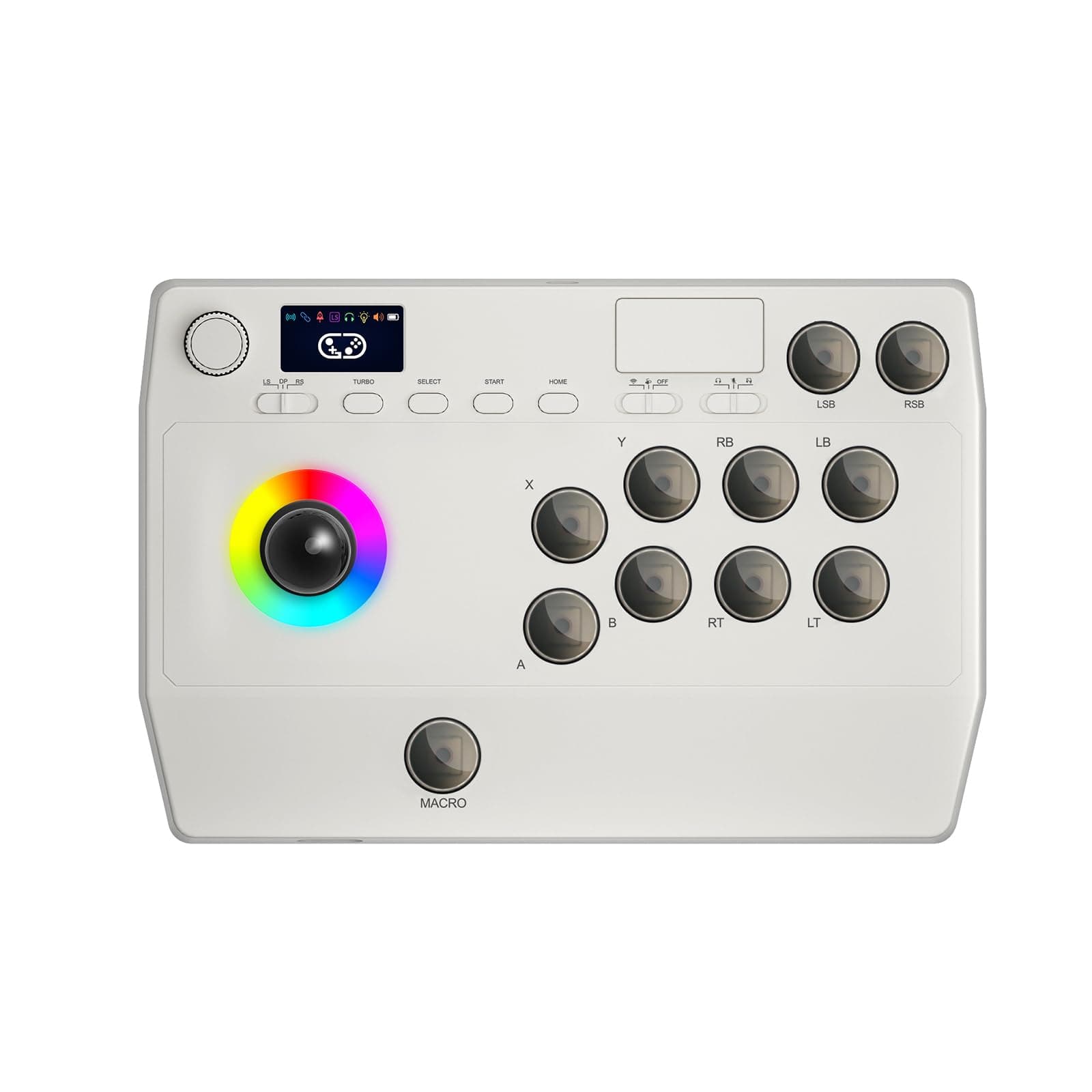 Saitake Wireless Arcade Fight Stick Joystick for PC,Android,IOS,Switch 1/2,PS3,PS4, Arcade Stick Supports Bluetooth, 2.4G Receiver and Wired Connection,with a 3.5 mm Audio Jack