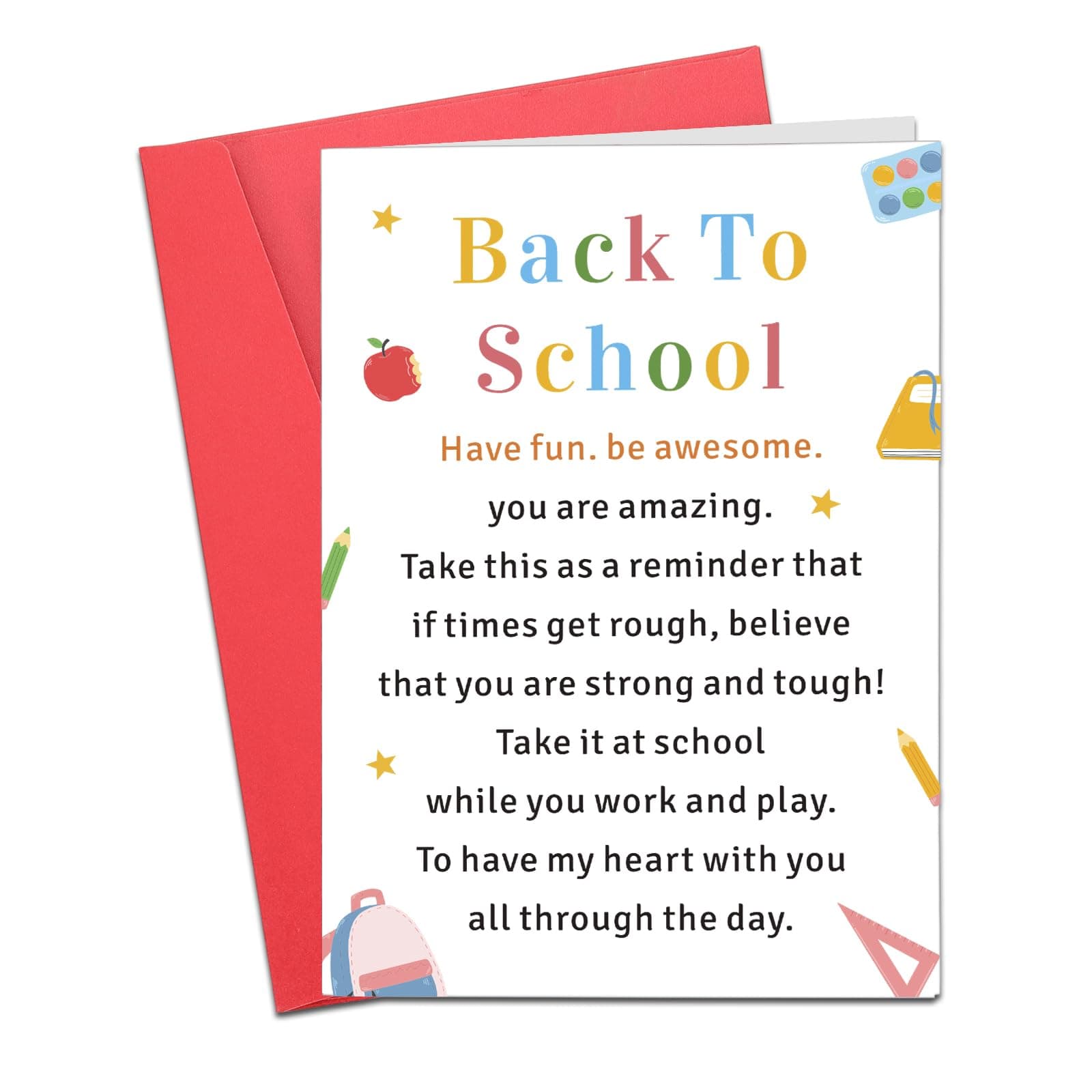 Brevcrnr Back to School Card Supplies for Teen Girls Boys, Preschool Graduation Gifts for Girls Boys, Dorm Room Essentials, First Day of School Gifts for Kids, School Supplies Aesthetic for Kids