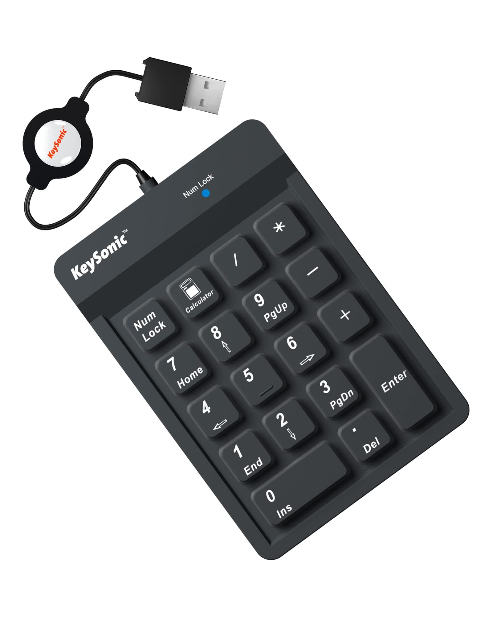 Keysonic ACK-118BK Pavé numérique en silicone USB/RoHS Noir