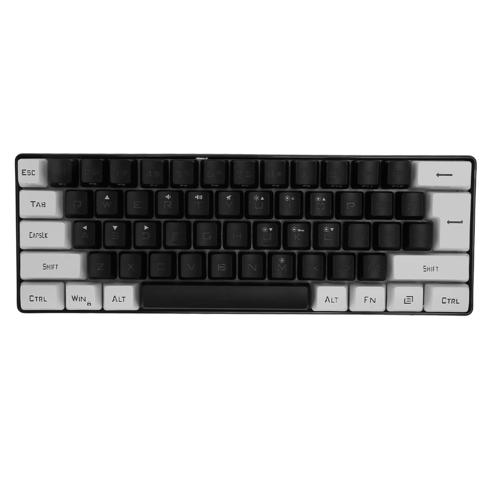 RGB Mechanical Feeling Gaming Keyboard, Ergonomic Design, Type C Interface, Wide Compatibility, Compact and Portable, for Office Business (Black)
