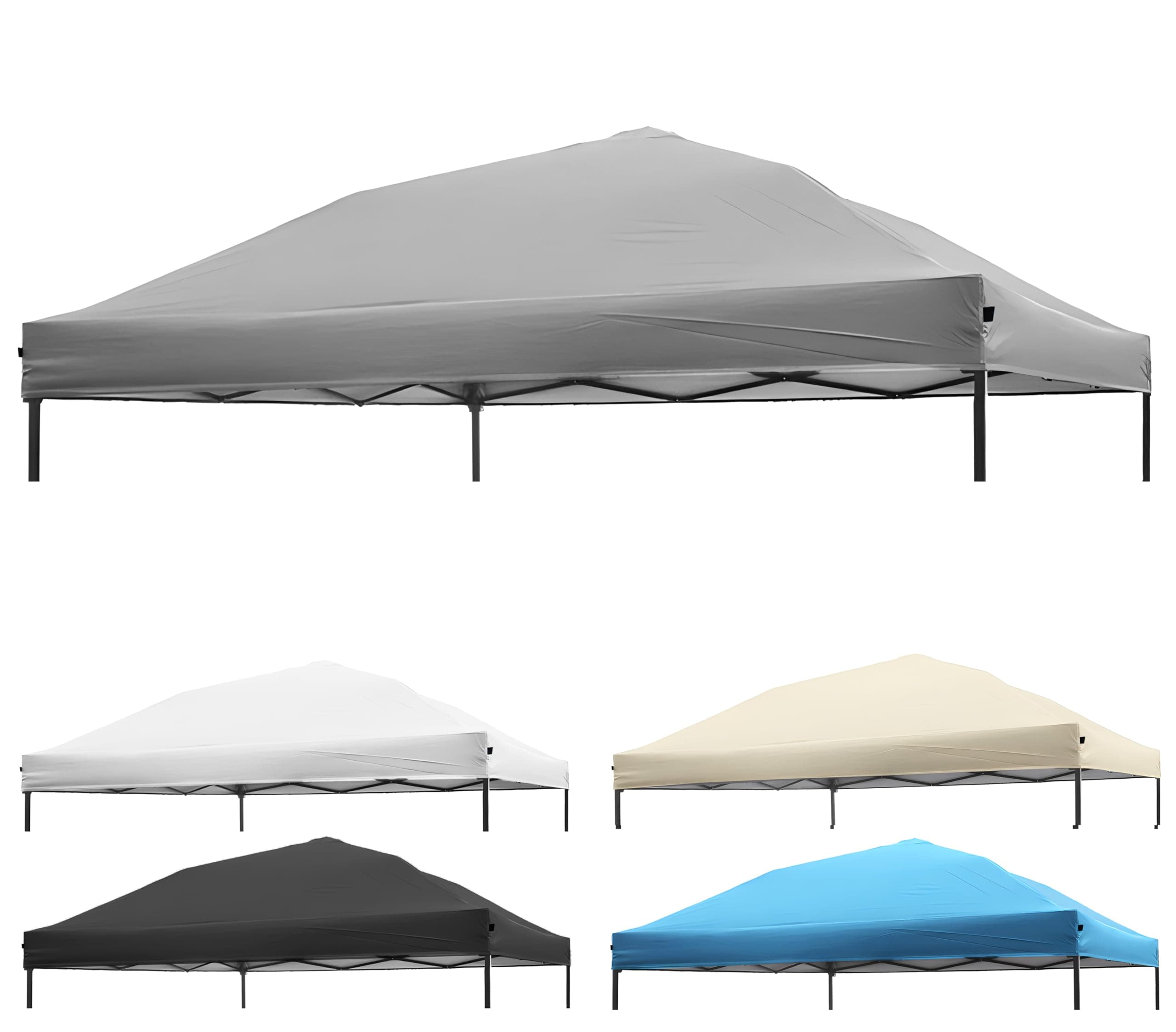 8x8 Canopy Replacement Top, Replacement Cover for 8x8 Pop Up Canopy Tent (Top Cover Only) Grey