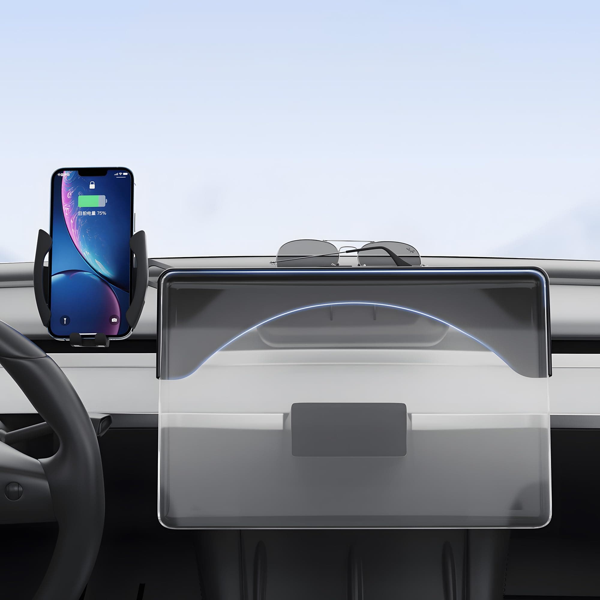 FITALLUS Tesla Phone Holder & Mount for Y Juniper (2025+)/ Model 3 Highland (2024+) | Next-Gen Accessory | Slim Dock, Enhanced Grip