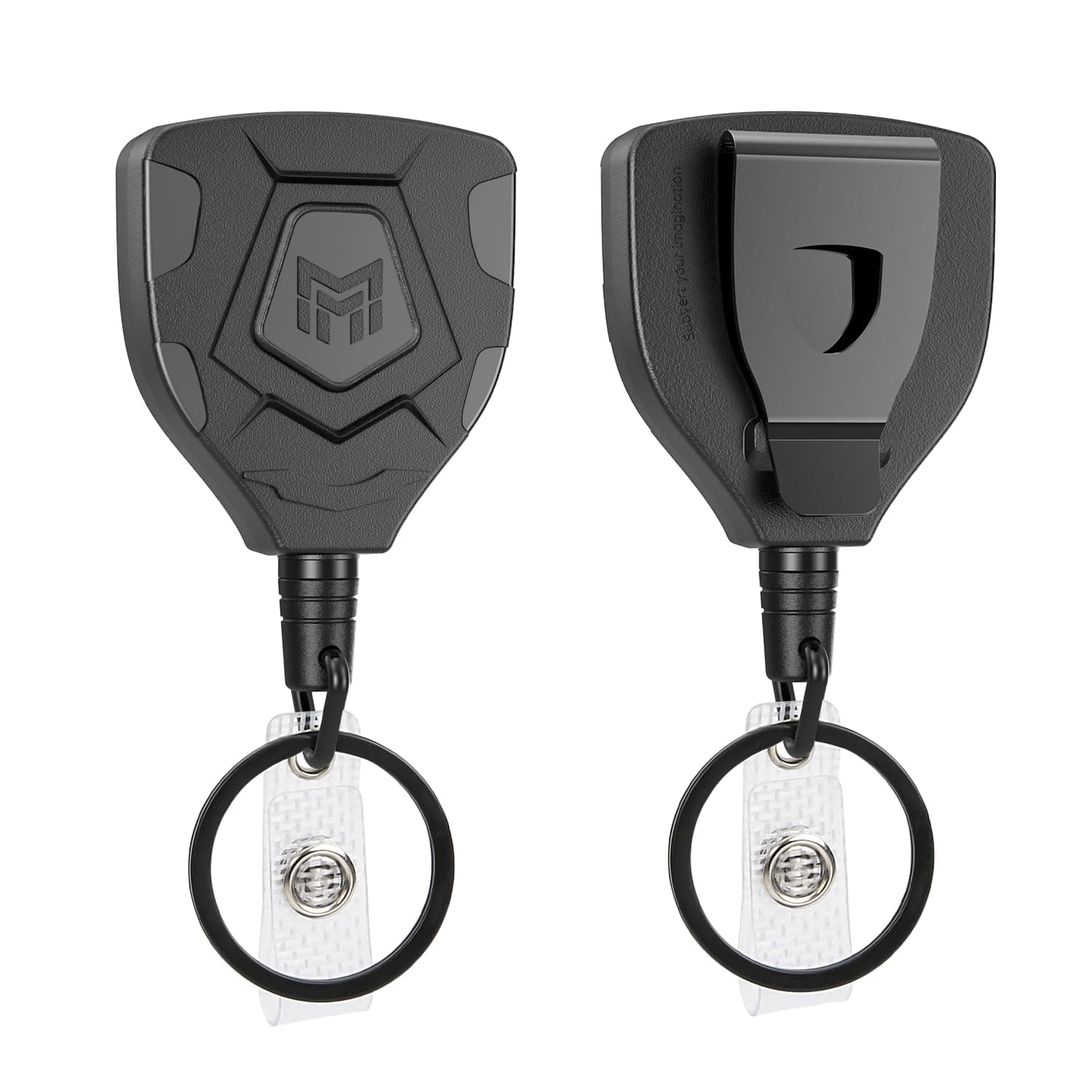 MNGARISTA Heavy Duty Retractable Badge Reel, 8 oz 31.5'' Keychain, 2 Pack