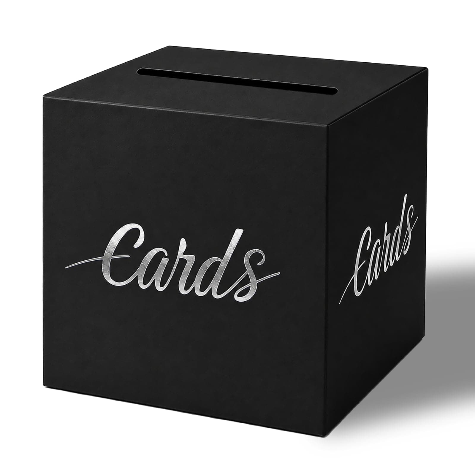 Wuvolution party Gold Foil Gift Card Box for Graduation Bridal or Baby Showers, Birthday, Retirement, Anniversary Decoration Raffle Ticket, Money Boxes