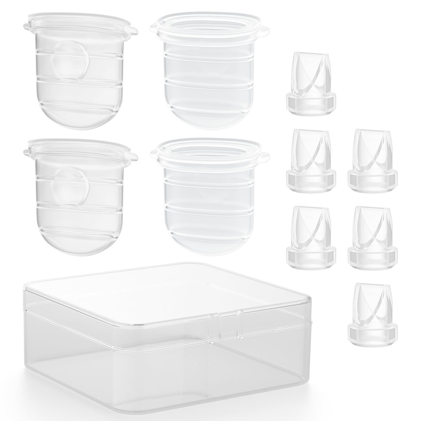GOTOCUT M6 Replacement Parts Compatible with Momcozy M6 Breast Pump, Duckbill Valves and Diaphragms Set (6 Valves, 4 Diaphragms)