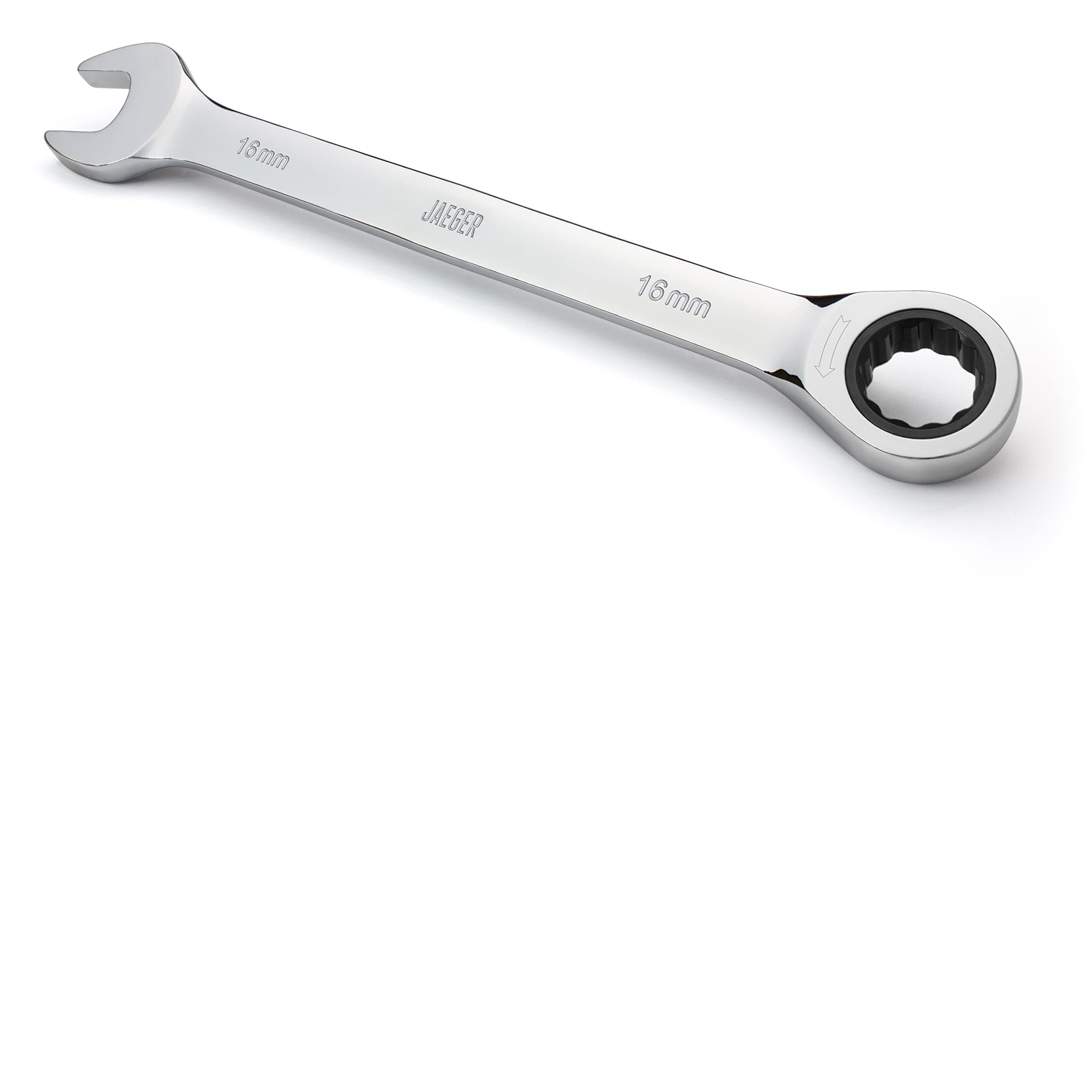 Jaeger 16 mm Combo Ratchet Wrench, 90-Tooth, Chrome Vanadium, Metric