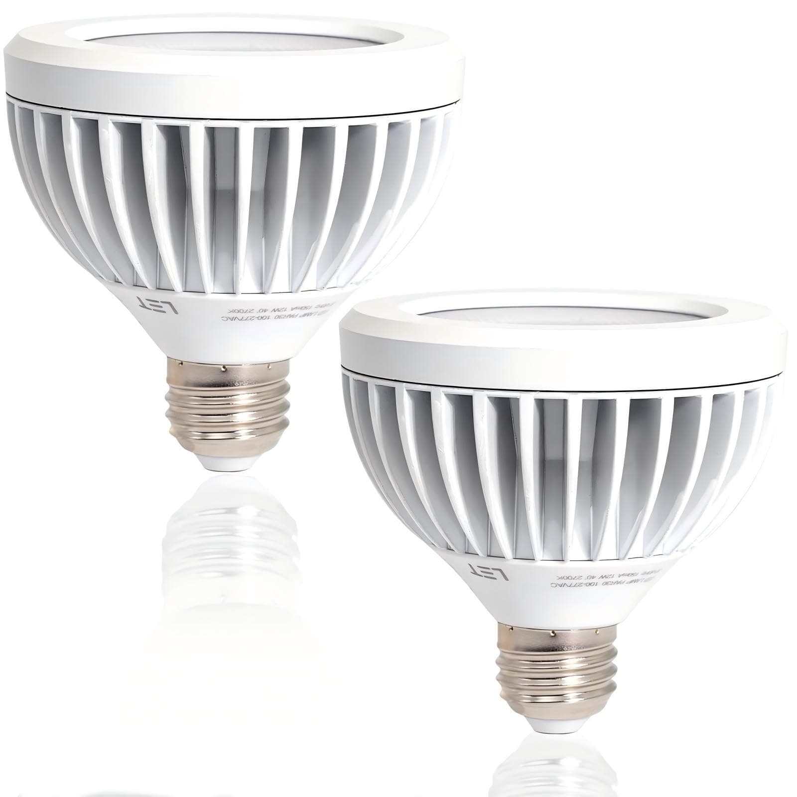 LITSUNMO 2 Pack PAR30 Outdoor Flood Light Bulb 75 Watt Equivalent, Aluminum Waterproof Short Neck LED Bulb Dimmable, E26 Base 3000K Warm White 13W, 40° Beam Angle, UL