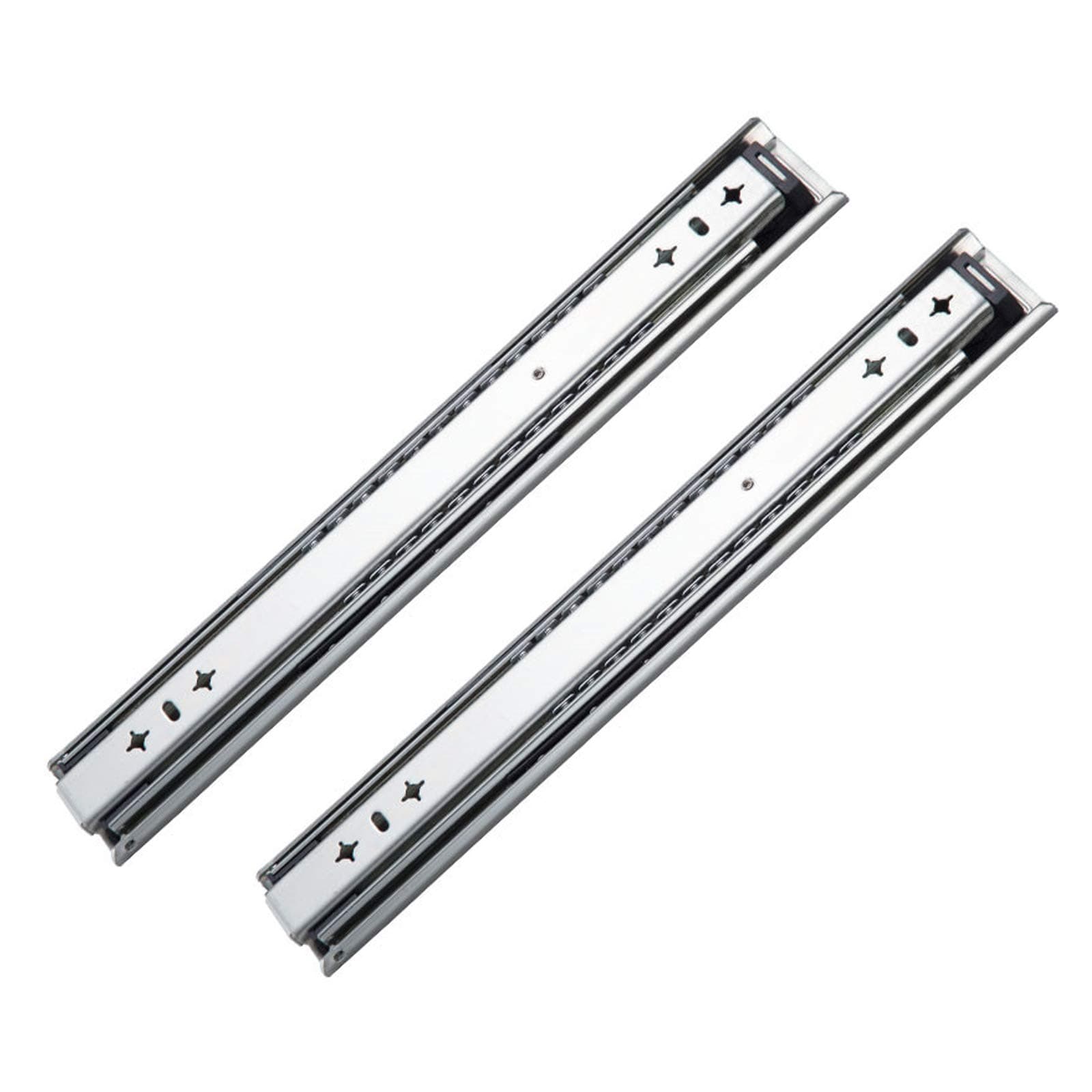 1 Pair Ball Bearing Side Mount Heavy Duty Drawer Runners,3-Section Full Extension Drawer Slides,Load-Bearing 120kg,for Toolboxes,Industrial,Vehicles,Stair Shoe Cabinet (10in/250mm)