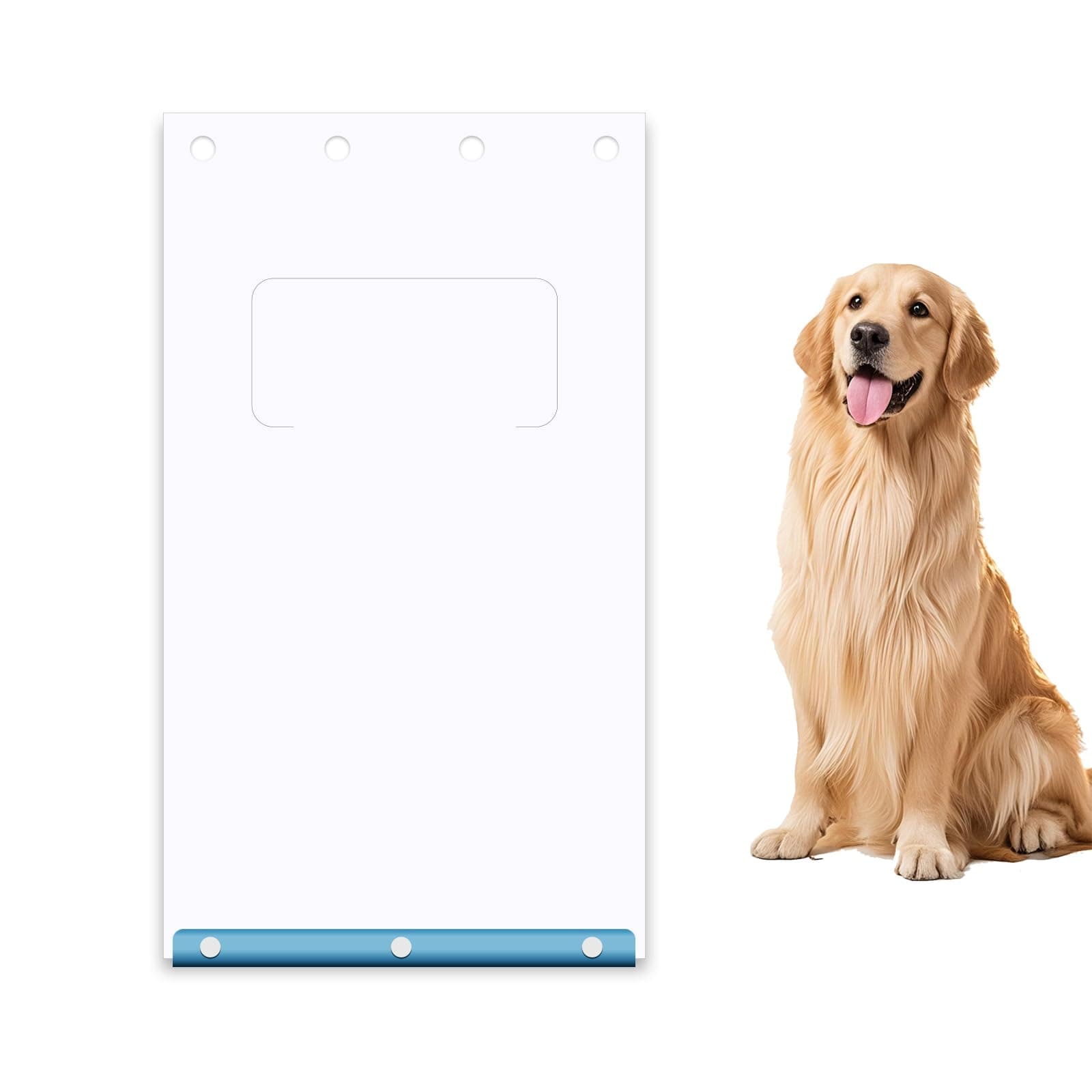 Large Dog Door Replacement Flap, 1-Pack Clear Heavy-Duty Dog Door Flap for 18" x 10" XL Frames Weatherproof Design Fits Pets Up to 100 Lbs