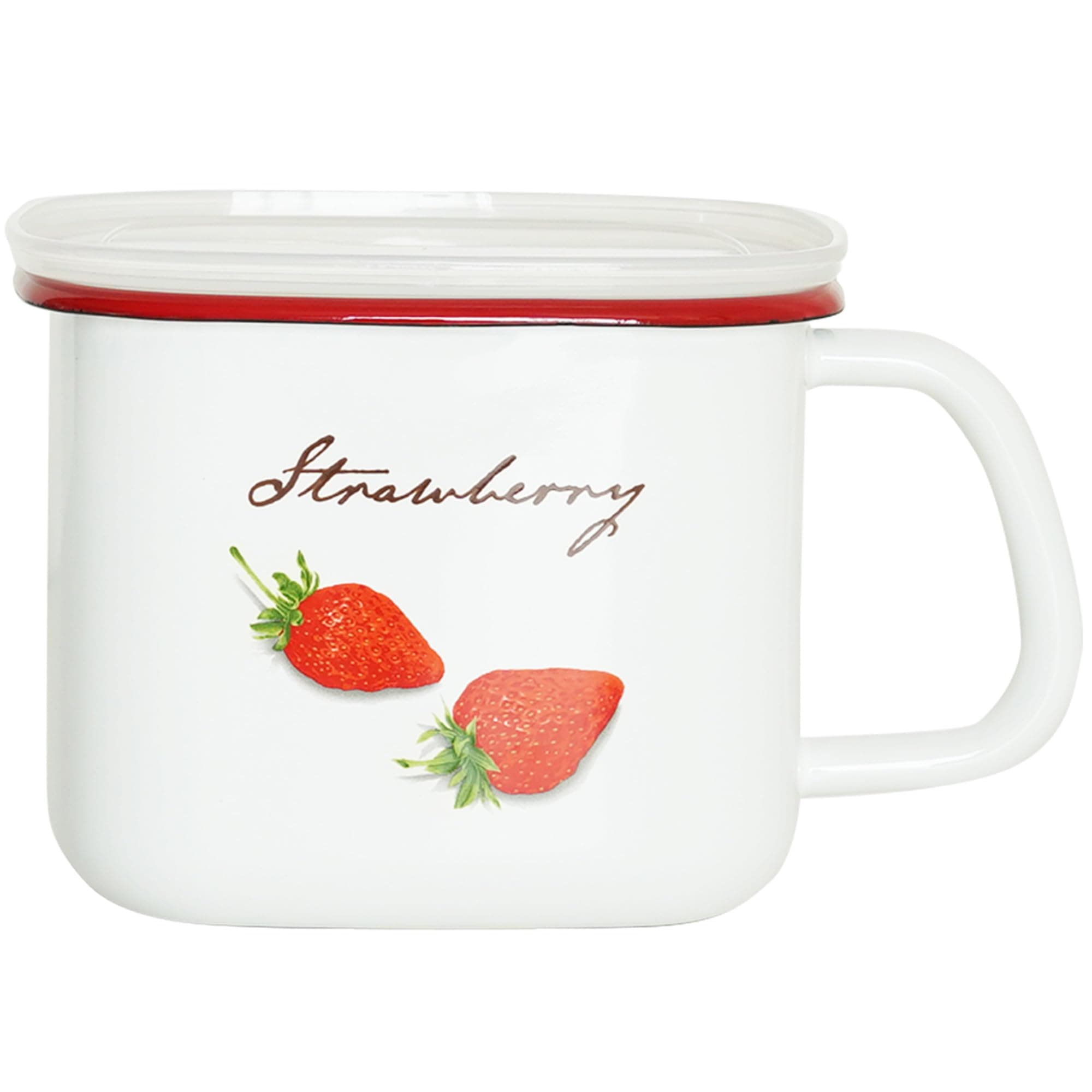 Fuji Hollow Strawberry, Square Stock Pot, Miso, Seasoning, Storage, Container, Can Also Be Used as Small Pots