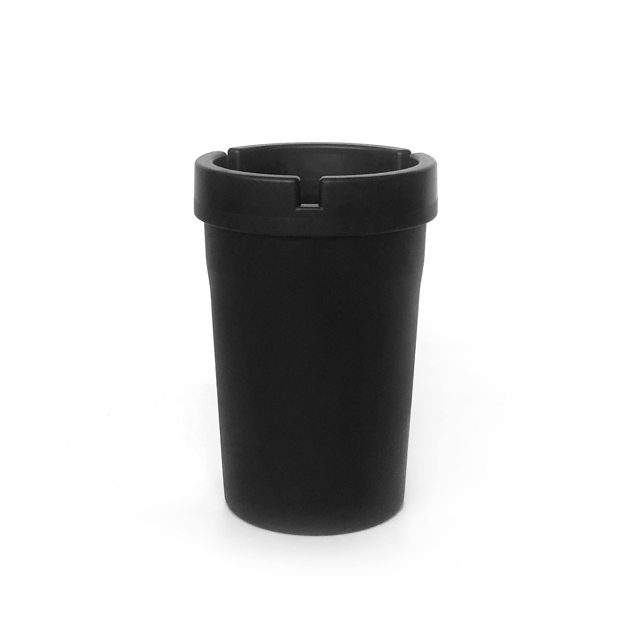OOTB 29/3478 Ashtray Windproof Ashtray Smokeless Plastic Approx. 10 x 8 cm Black
