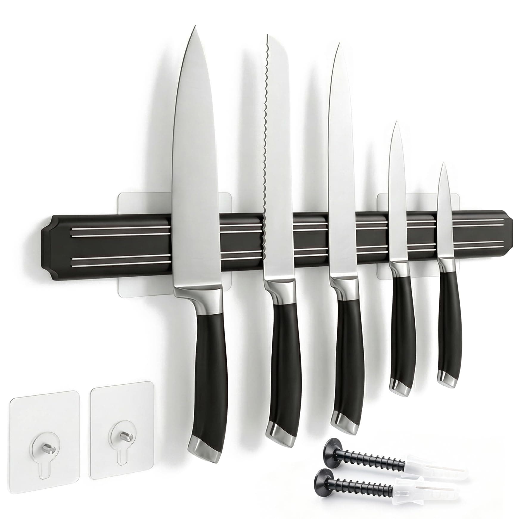  Magnetic Knife Holder,15 Inch Magnetic Knife Storage Strip,Knife Bar Block Magnet,Kitchen Utensil Holder,Tool Holder,Multipurpose Magnetic Knife Rack