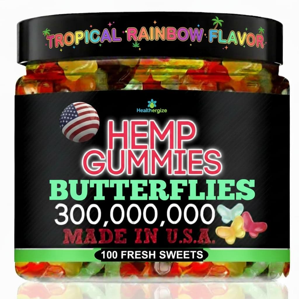 Hemp Gummies for Sleep Calm Night Peaceful Day-Fruity Gummy Bear Edibles Candy-Made in USA-100 Count