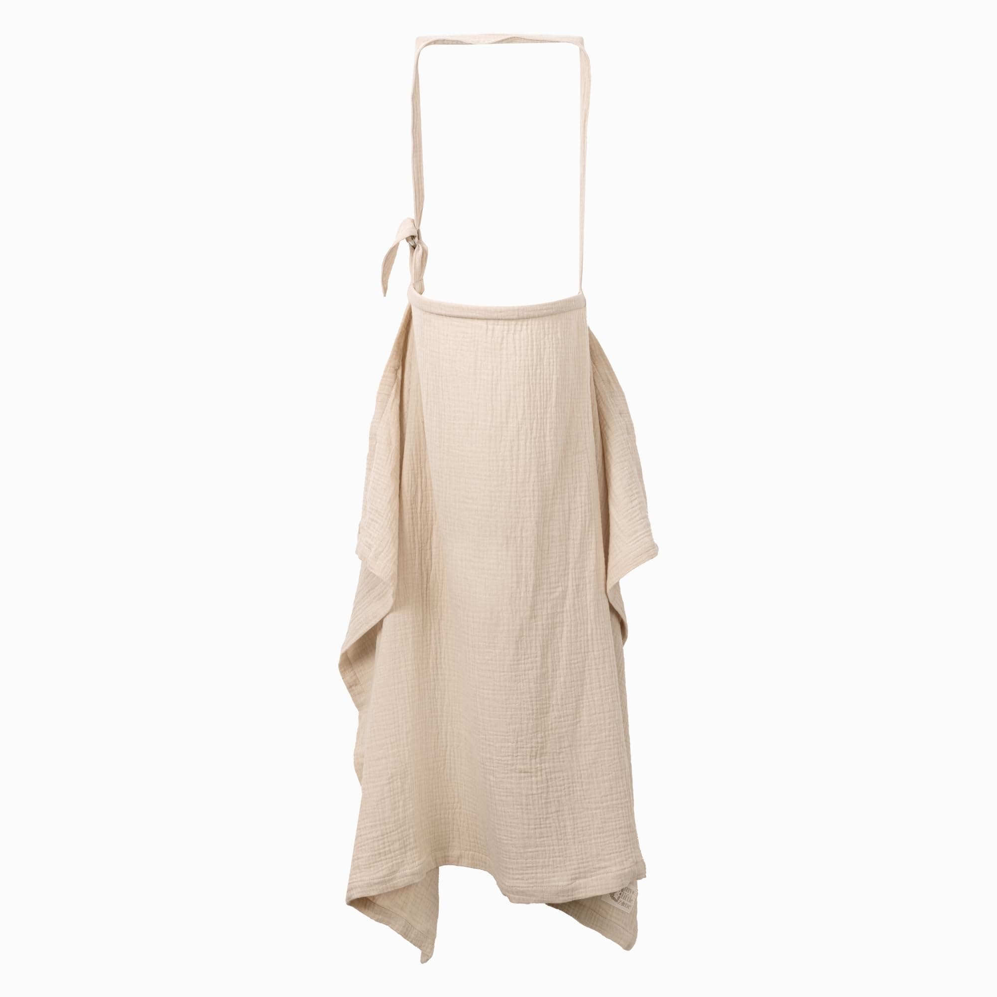 Muslin Nursing Coverup for Breastfeeding, Cotton Breastfeeding Cover Nursing, Full Coverage Privacy Nursing Cover, 47"x47" Nursing Shawl for Breastfeeding Essentials, Oeko-TEX (Neutral Nursing Cover)