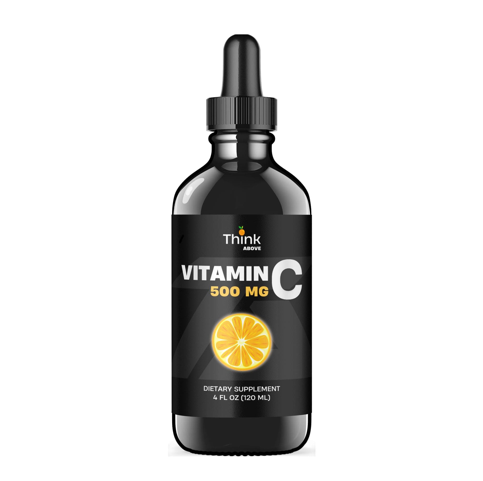 Think Above High Potency Liquid Vitamin C Drops – 500 mg Immune Support Supplement for Adults & Kids – Easy Absorption, 4 fl oz (120 ml) Vitamin C Liquid Formula
