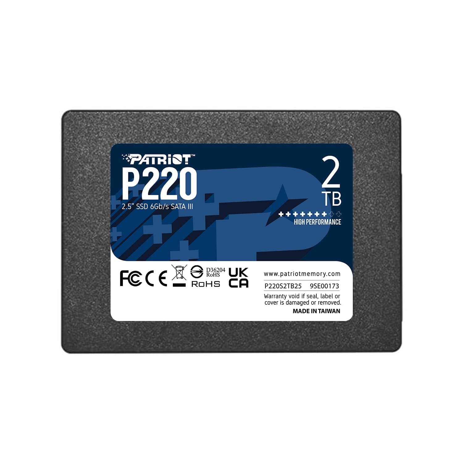 Patriot P220 SATA 3 2TB Internal Solid State Drive 2.5” - P220S2TB25