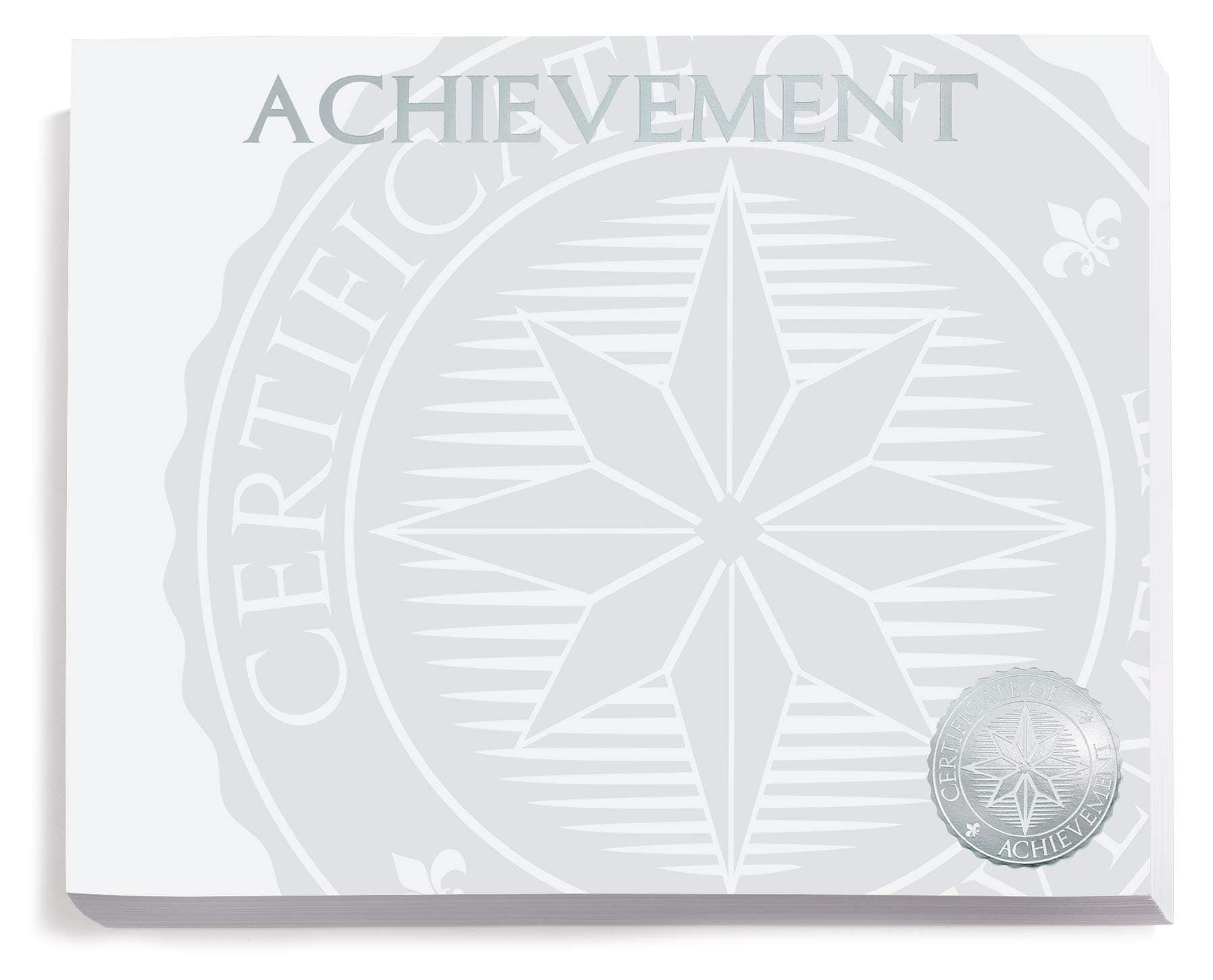 PaperDirect Silver Foil Achievement Award Specialty Certificates, 8½ x 11, 50 Count, Certificates and Awards Paper, for School, Work, Diplomas & Award Certificates