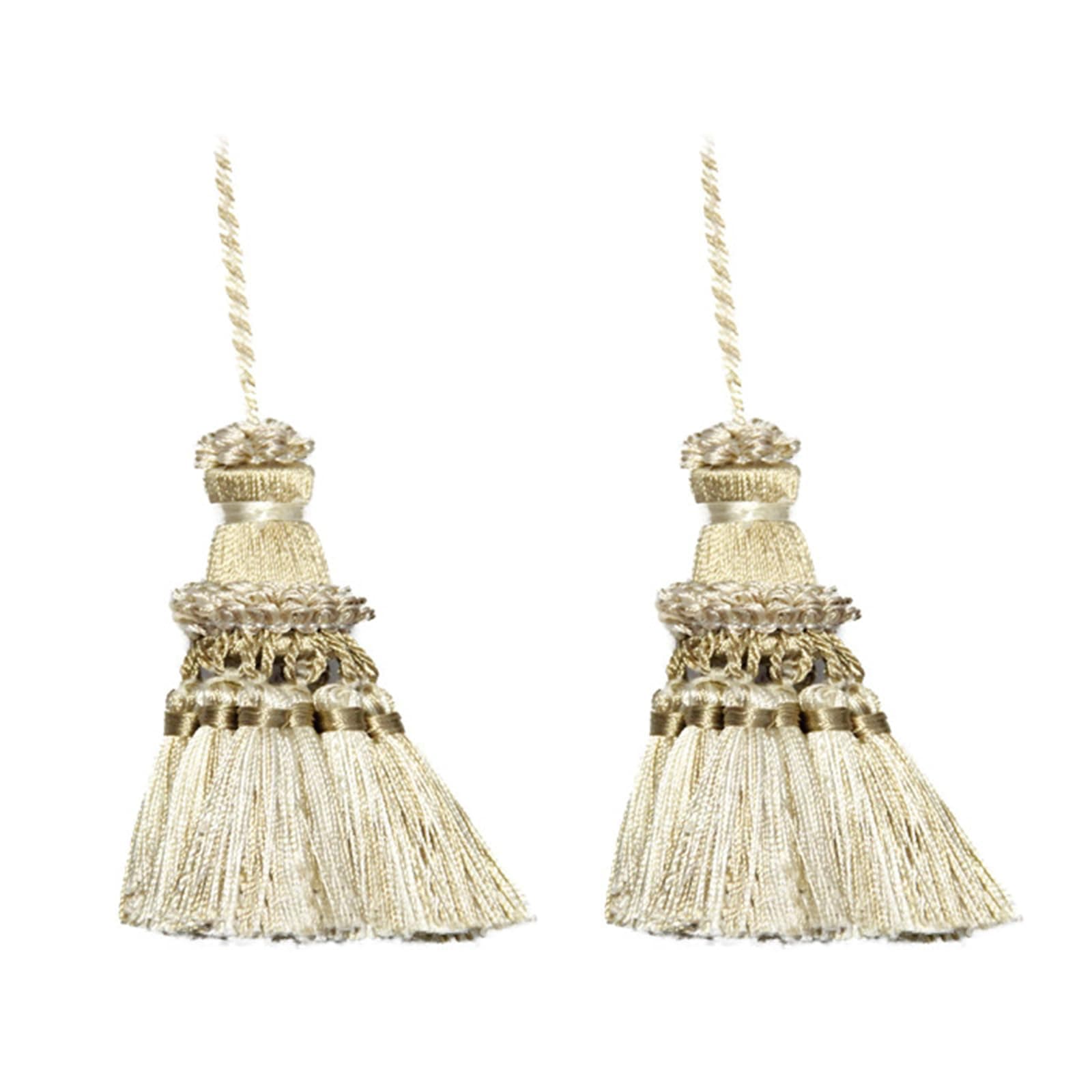 Handmade Ethnic Curtain Hangings Tasseled Curtain Accessories Hanging Pendant Tiebacks 2PCS Home Decoration Drapery