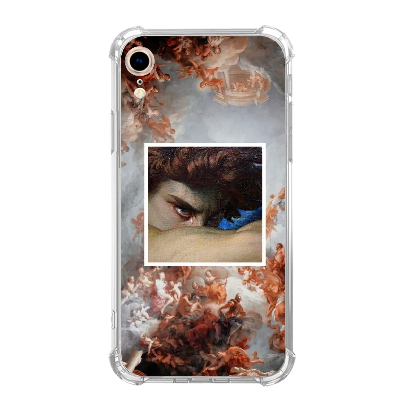 Mabluworqe Fallen Angel Lucifer Aesthetic Artsy Case Compatible with iPhone XR, Pastel Aesthetic Vintage Painting Art Case for iPhone XR for Teens Men and Women, Cool TPU Bumper Phone Case Cover