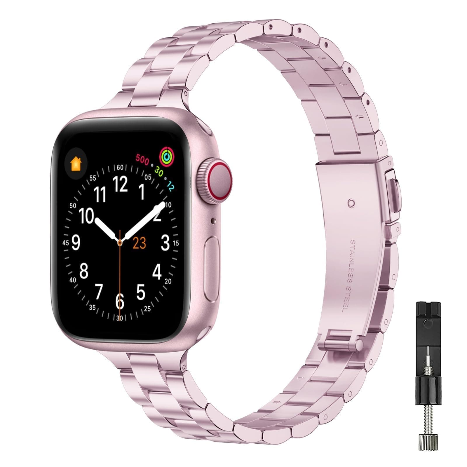 BesBand Metal Strap Compatible with Apple Watch Band Thin iWatch Bracelet