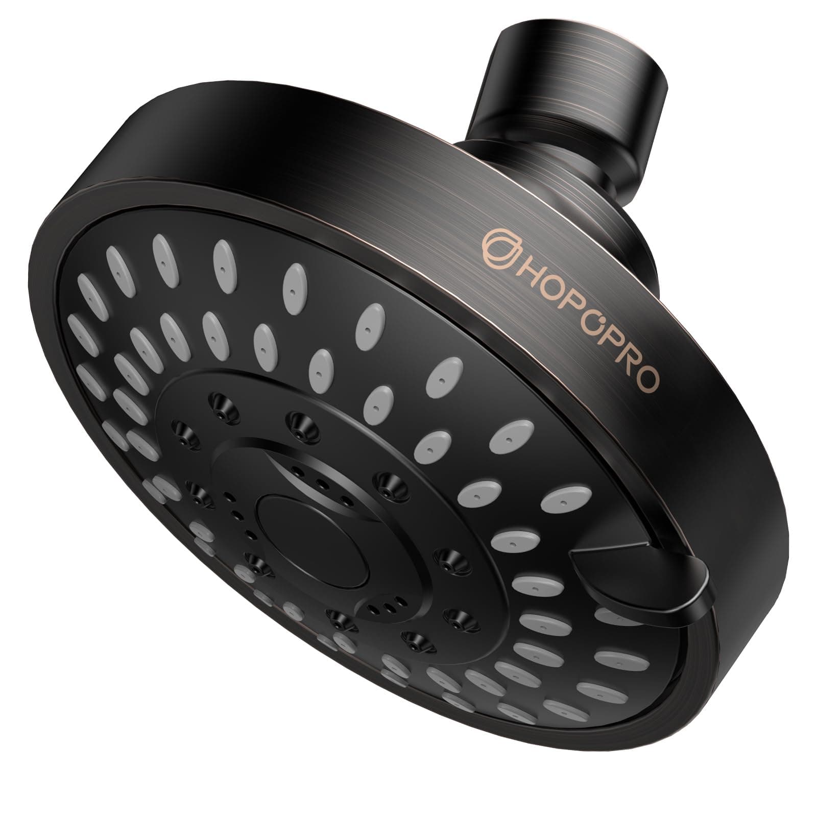 HOPOPRO 5-Mode High Pressure Shower Head - The Washington Post, NBC News, Today TV Show Recommended - High Flow Fixed Showerheads (4 Inch Oil Rubbed Bronze)
