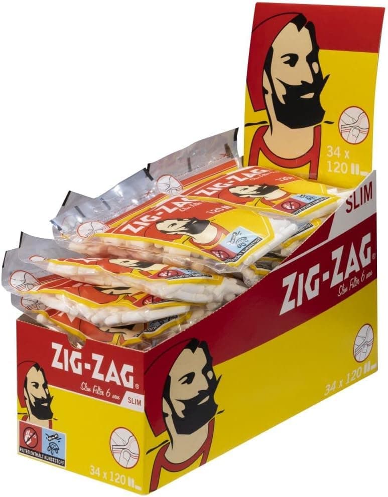 OCB 20712 Zig-ZAG Special Rotary Filter Slim 6 mm Item No. 9004-34 Pack of 120 Paper