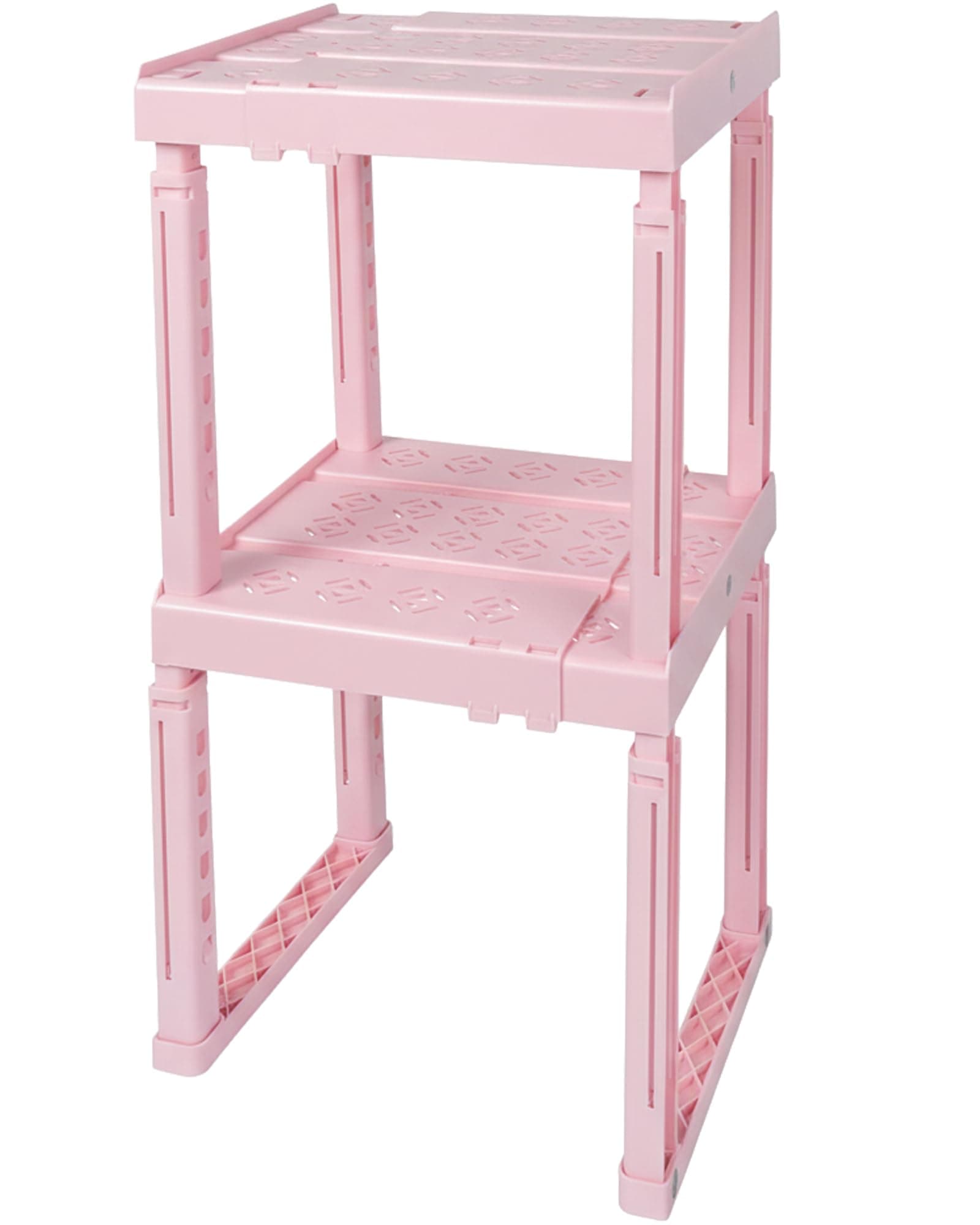 Piffny Locker Organizer Shelf, Adjustable Width and Height, Ideal Locker for School, Office, and Gym Lockers… (Pink 2 Pack)