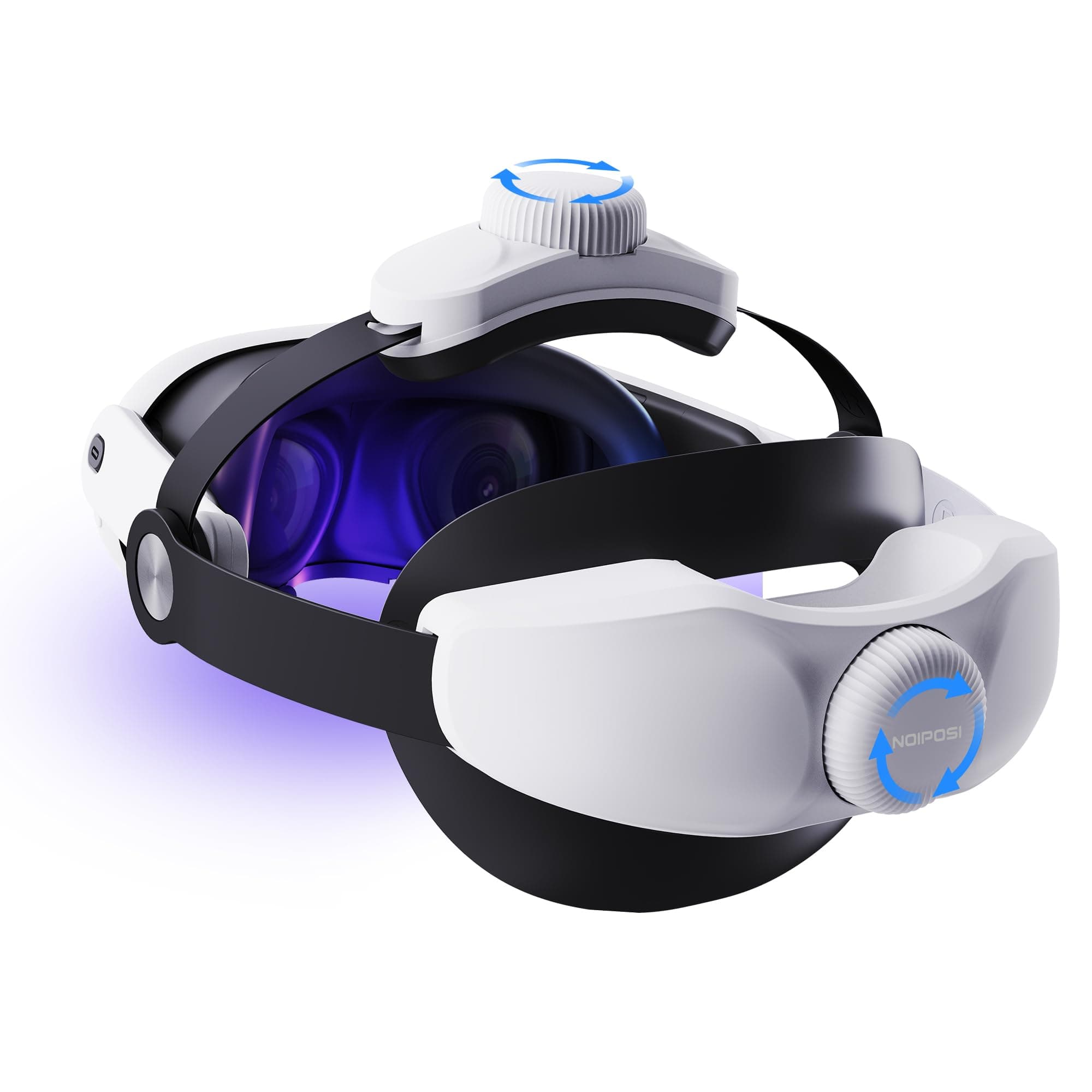 Noiposi Head Strap for Meta Quest 3s/3/Quest 2,Adjustable Knob Elite Strap Replacement,VR Headset Accessories Strap Enhanced Support&Comfort& Extend Playtime(Battery Sold Separately)