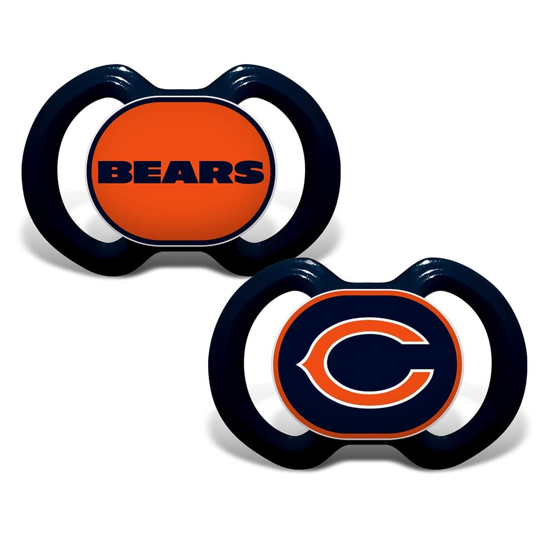 Baby Fanatic Pacifier 2-Pack - NFL Chicago Bears - Officially Licensed League Gear
