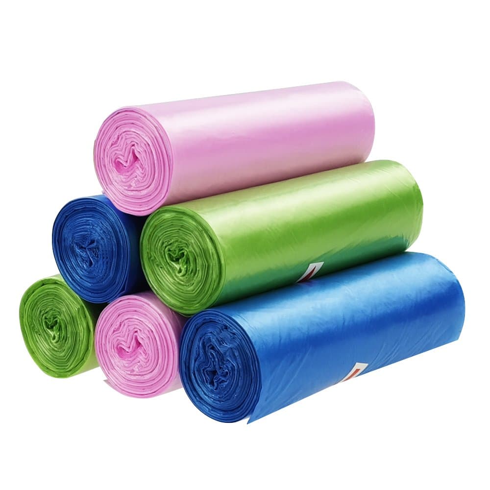 HOMMP 10 Gallon Garbage Bag, Kitchen Trash Bags, 120 Bags/ 6 Rolls