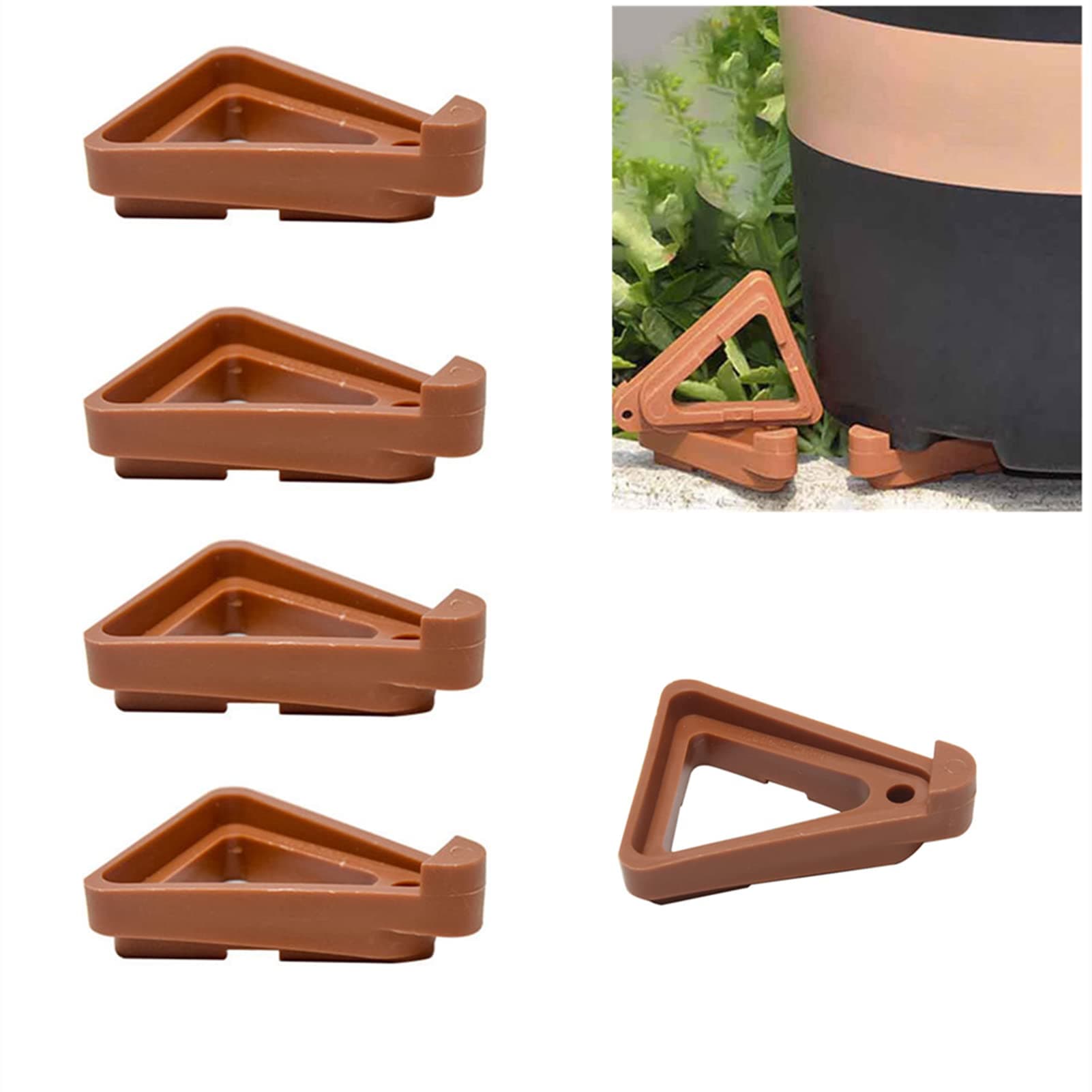 24pcs Plant Pot Feet, Invisible Flower Pot Risers, Non-Slip Pot Toes Supports for Indoor Outdoor Gardening Plant Container Small to Large Flower Planters