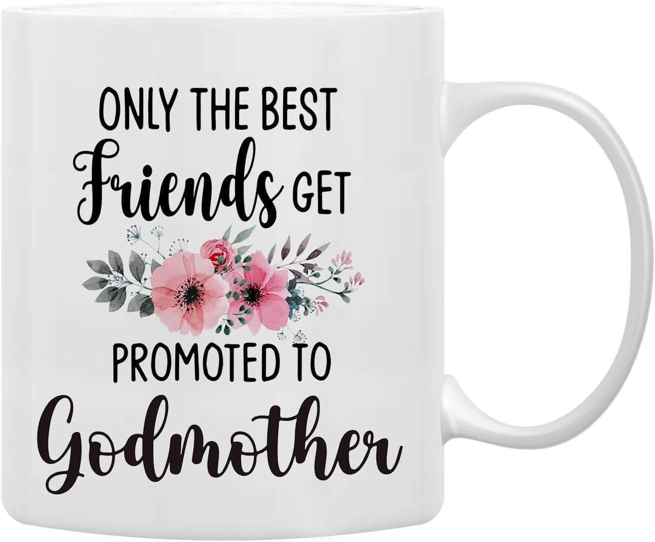 ITFCTND Godmother Mug Gifts Coffee Pregnancy Announcement Friends Women Mothers Day Promoted To Godmother Ceramic Cups 11 Ounce