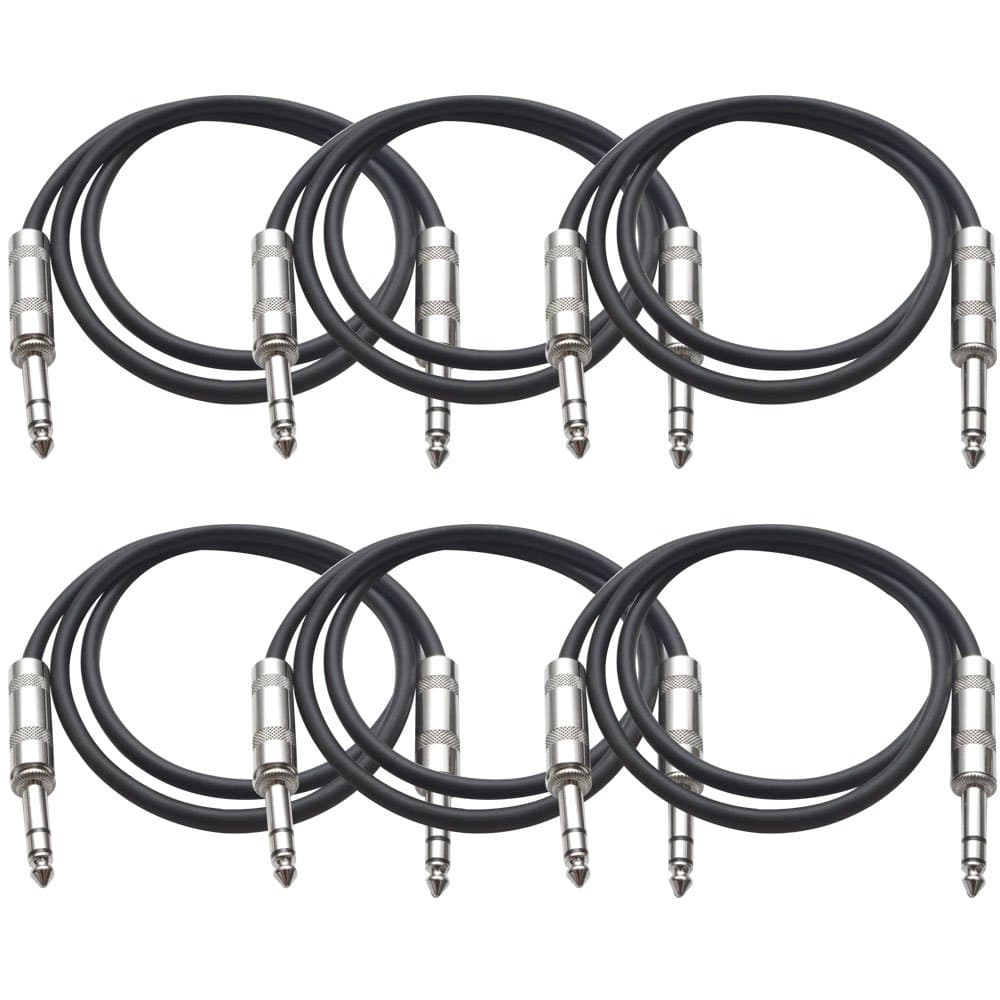 Seismic Audio SATRX-3Black6 6-Inch Stage and Studio Patch Cable