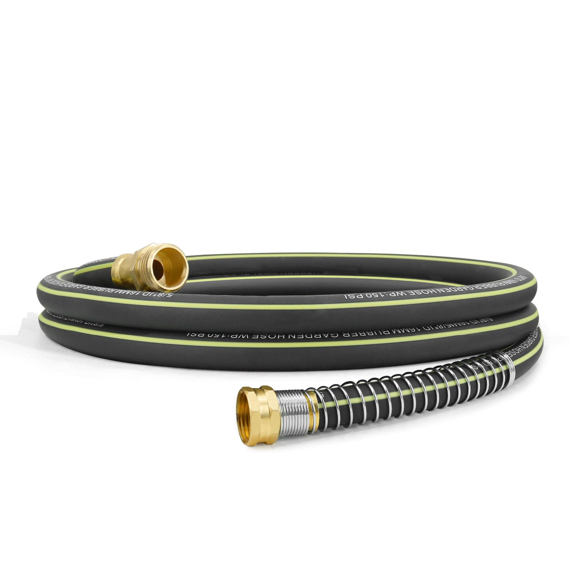 Flexible Short Leader Garden Hose 15ft, 5/8" Hybrid Rubber Hose Heavy Duty