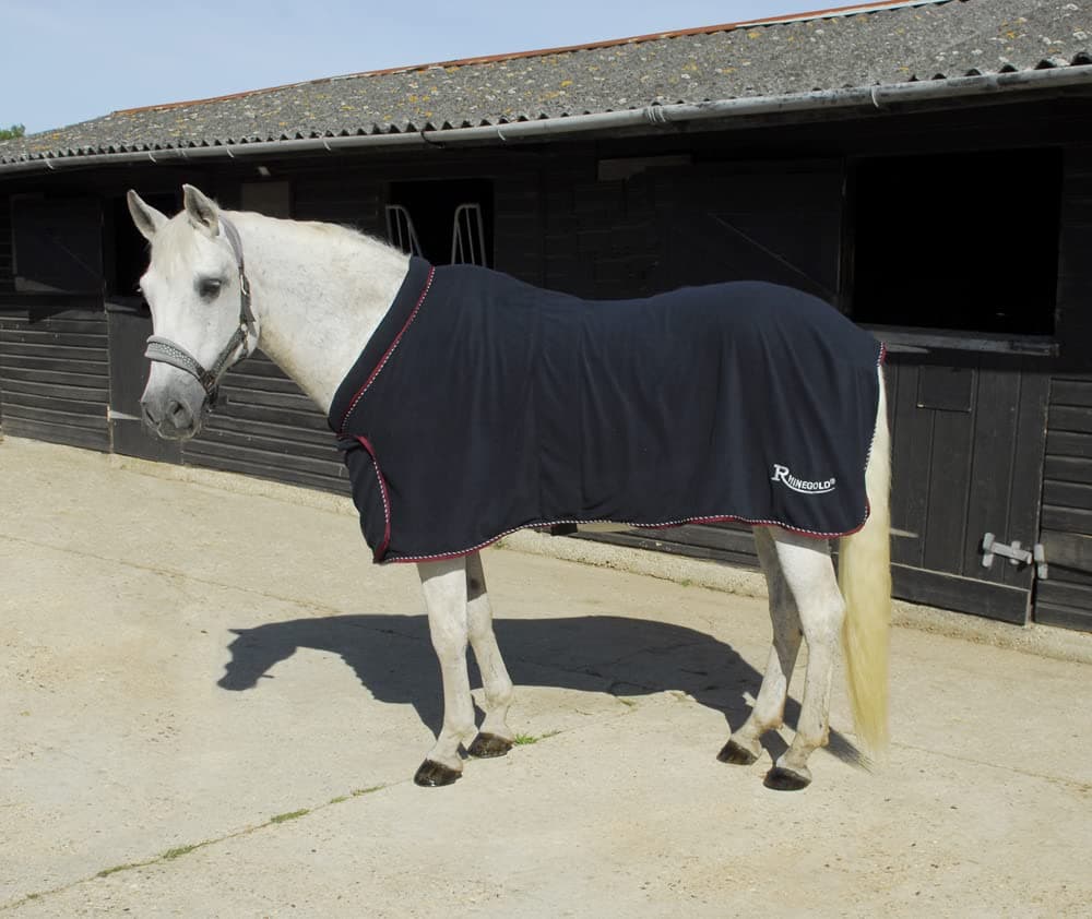 Rhinegold Comfey Collar Fleece Rug-5/3-Navy