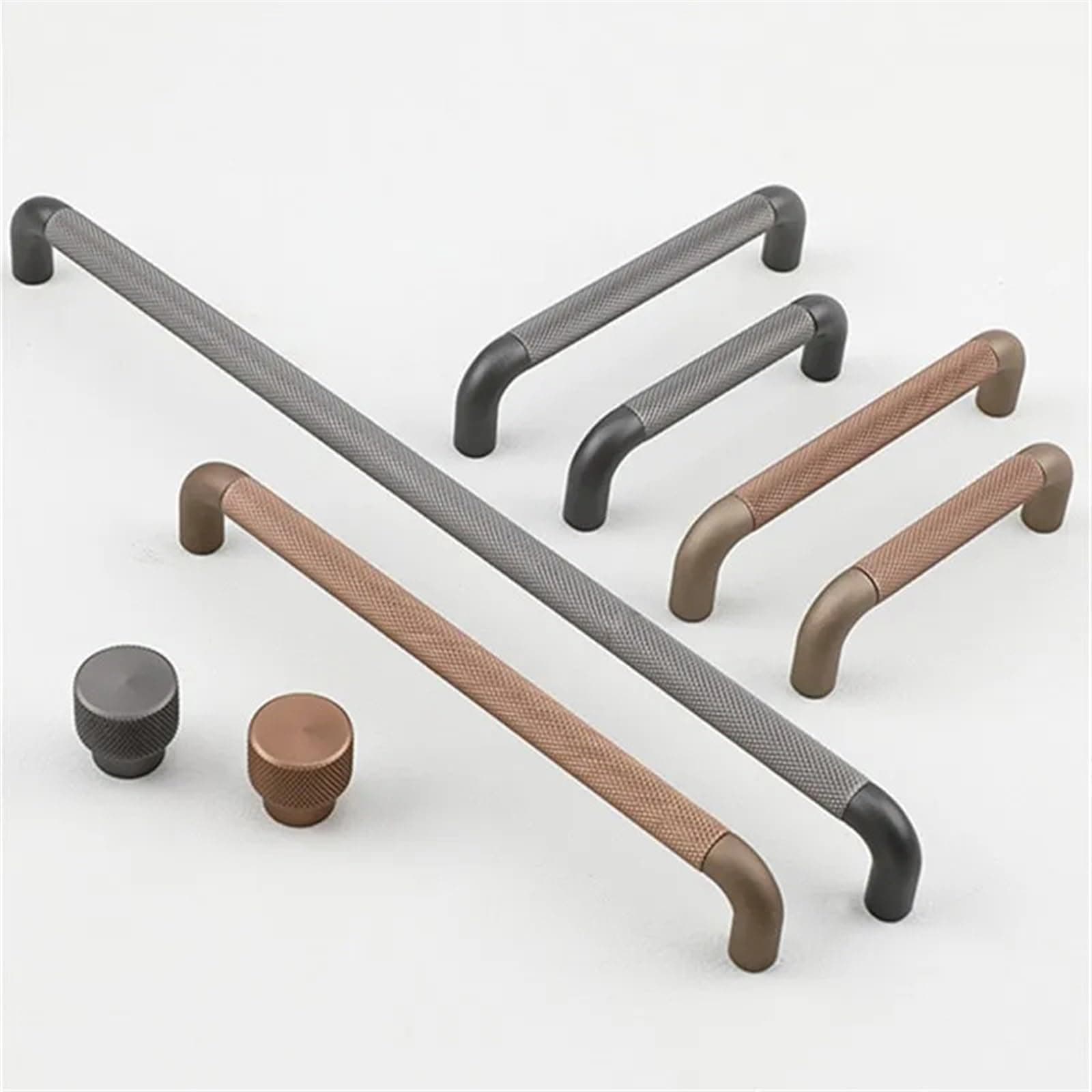 Light Luxury Nordic Coffee Aluminum Alloy Cabinet Drawer Handles Wardrobe Shoe Cabinet Door Pulls Dresser Knobs Hardware 1Pcs (Color : Gray Knob)