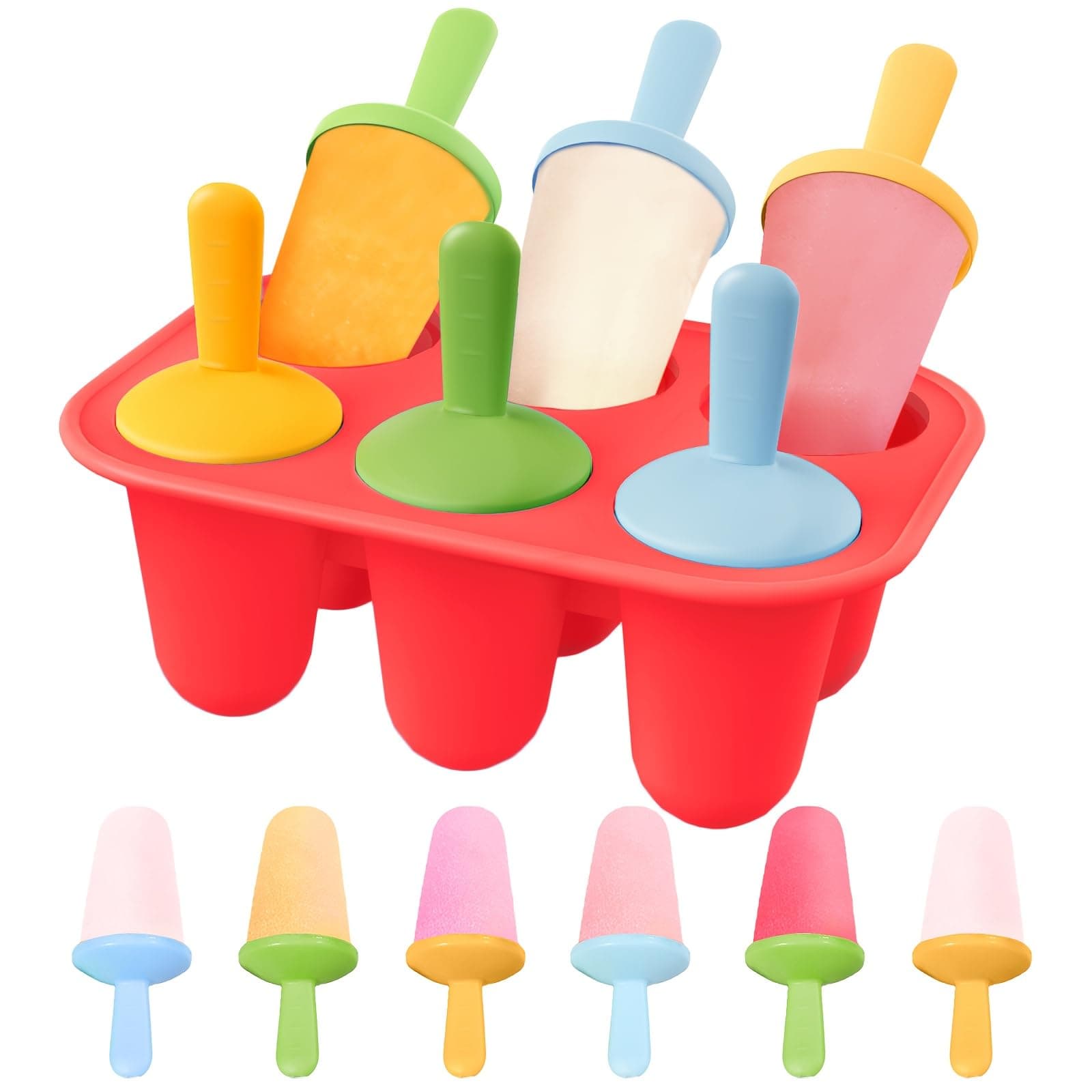 Popsicle Molds 6 Pcs Silicone Small Ice Pop Molds BPA Free Popsicle Maker