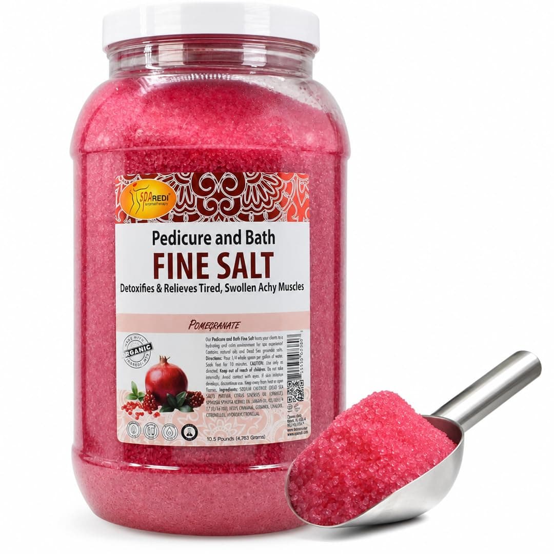 Spa Redi Pedi Bath Fine Salt, Pomegranate, 1 Gallon