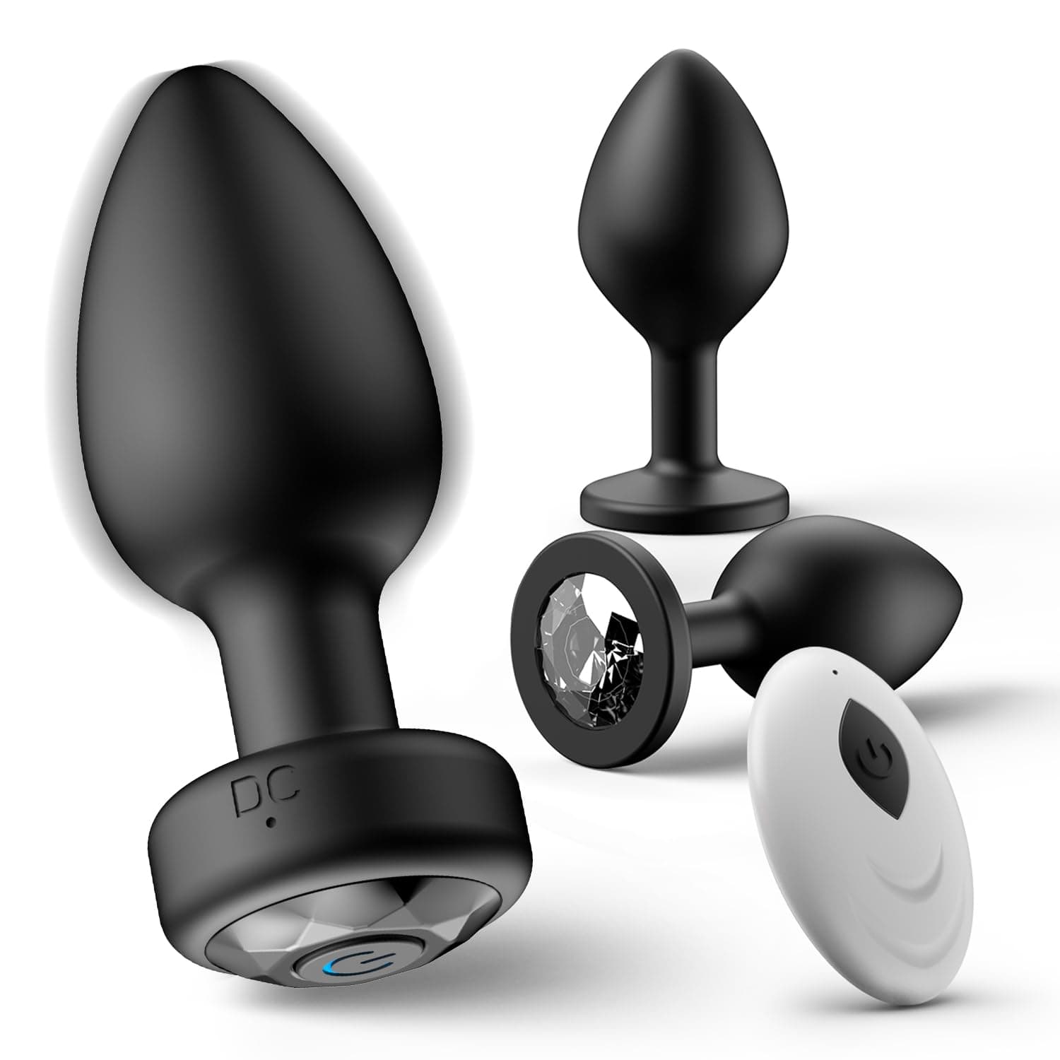 oreyurt Anal Plug Sex Toys Vibrator – Silicone Butt Plugs Training Kit with Remote Control, 10 Vibration Modes, Prostate Massager for Adults – Black