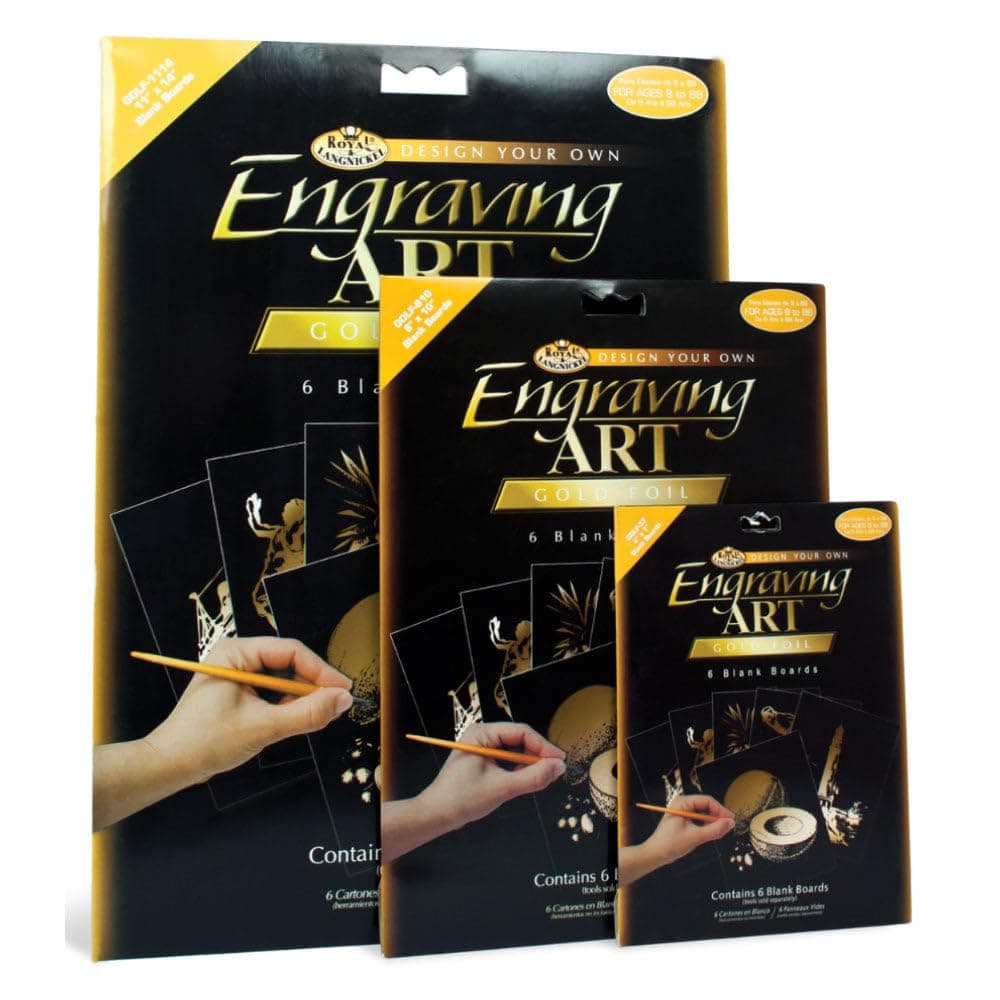 Royal & Langnickel Engraving Art Gold 11 x 14 inch Blank Board (Pack of 6)