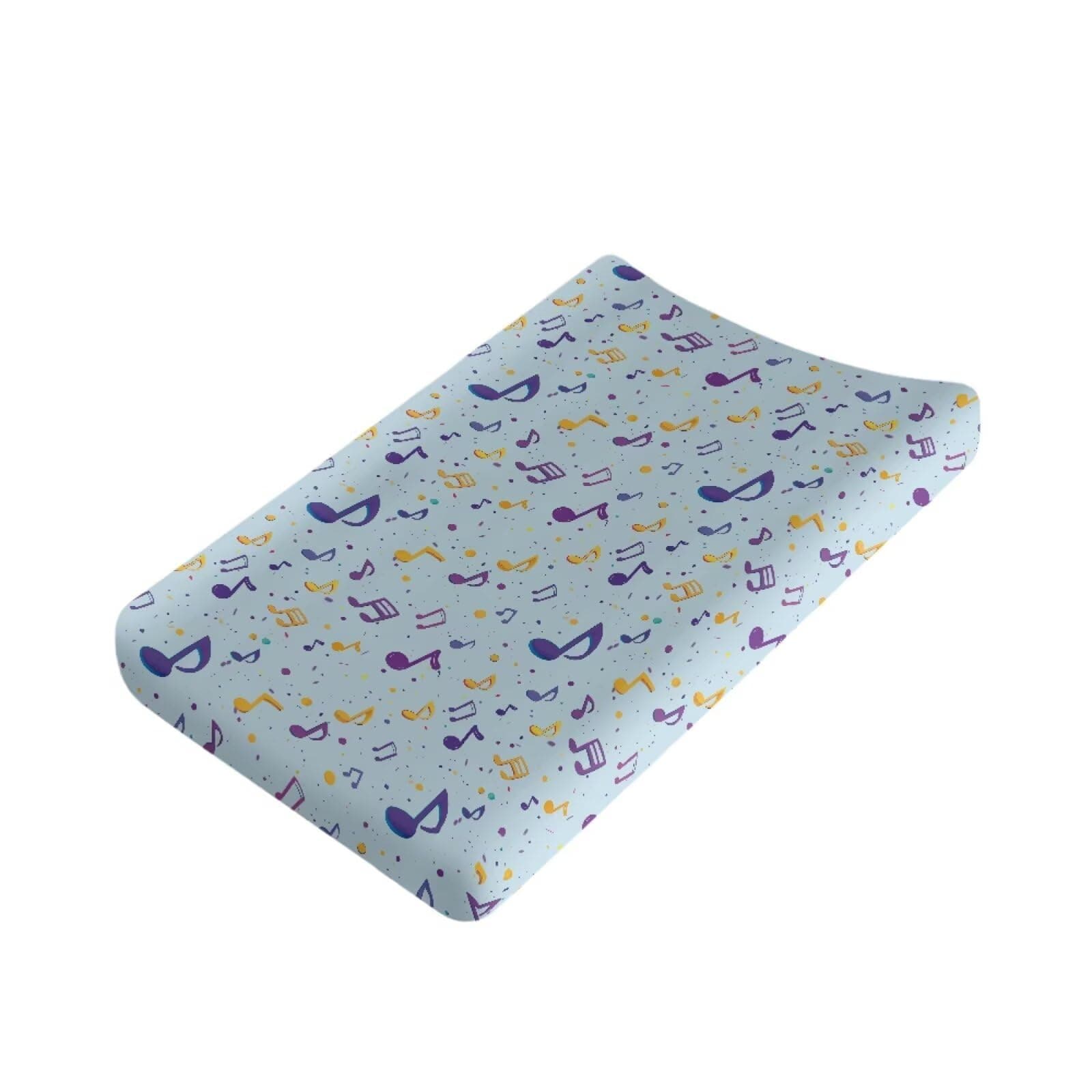 HUISEFOR Music Note Changing Pad Cover for Baby Breathable Diaper Change Table Covers Easy to Install Cradle Mattress Sheets for All Season