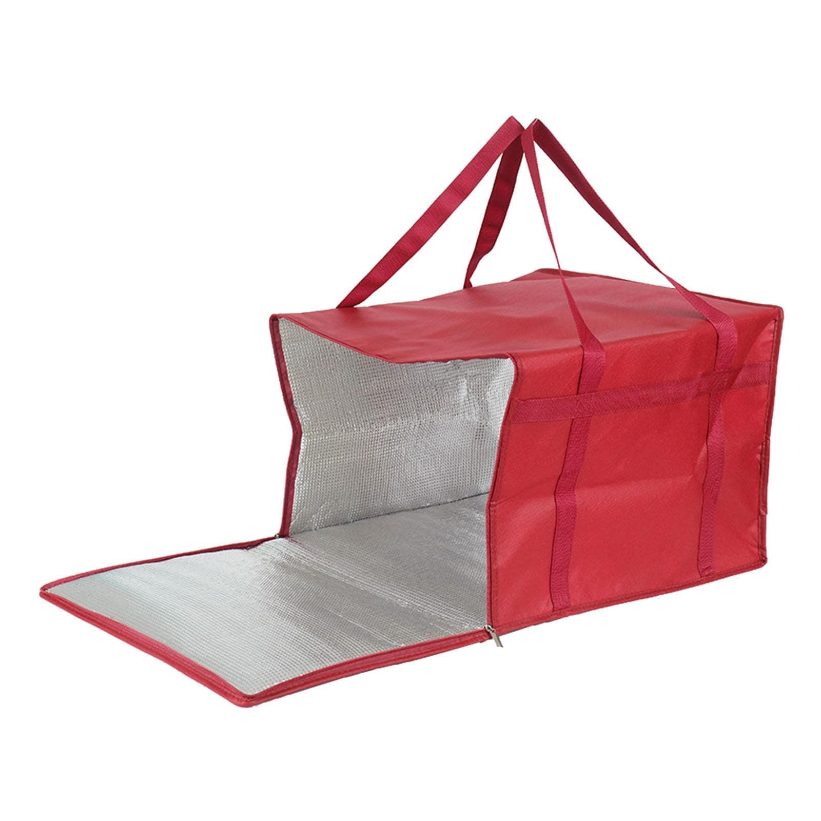 Fenteer Insulated Food Delivery Bag Pizza Carrier Thermal Catering Bag Pizza Warmer for Restaurant Commercial Personal Camping, 60cmx60cmx35cm