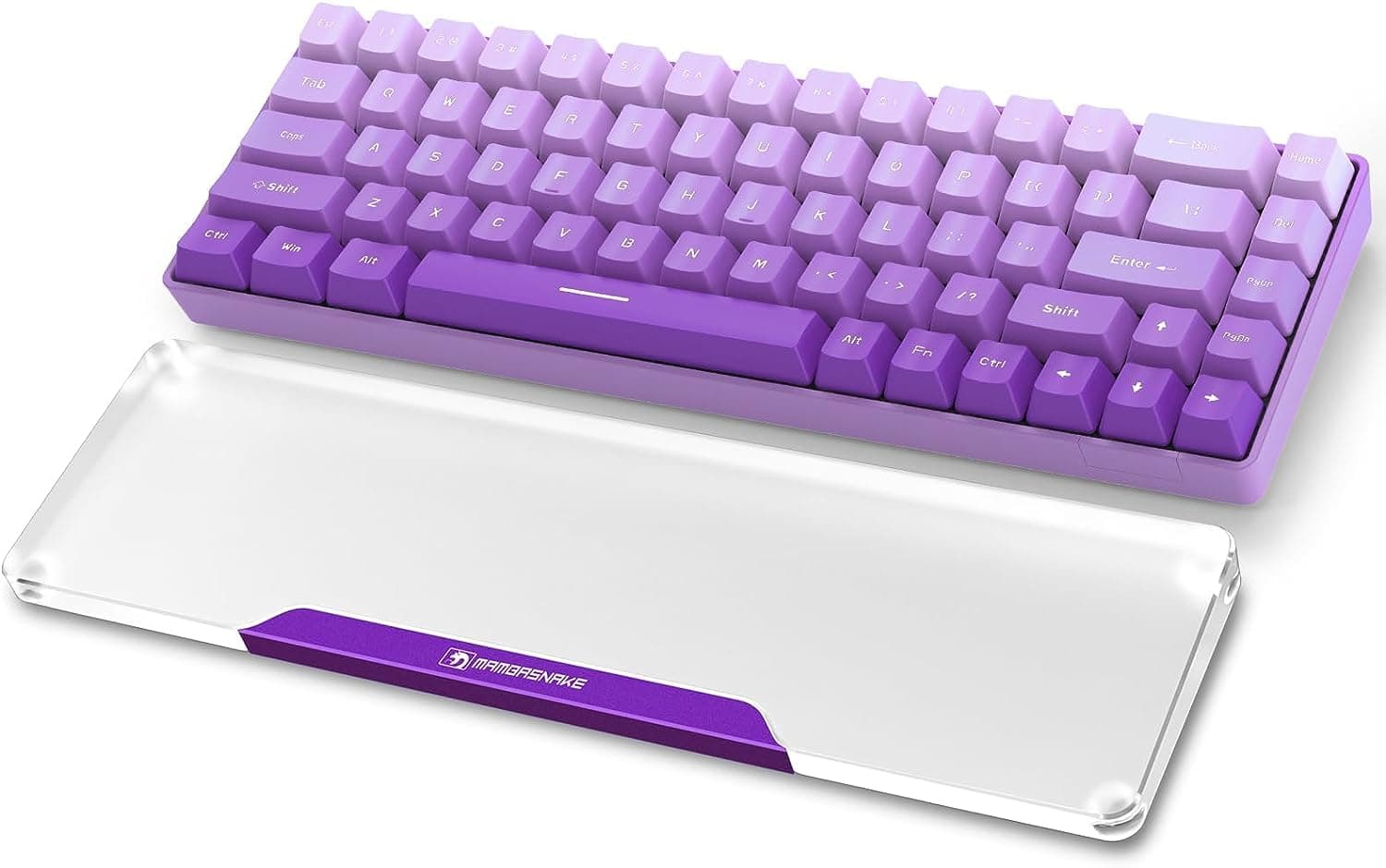 SELORSS Acrylic Keyboard Wrist Rest - Wrist Support for Keyboard CNC Aluminum Alloy Customized Logo - Keyboard Pad Home & Office - Keyboard Wrist Pad with Anti-Slip Mat for 60% Compact Keyboard