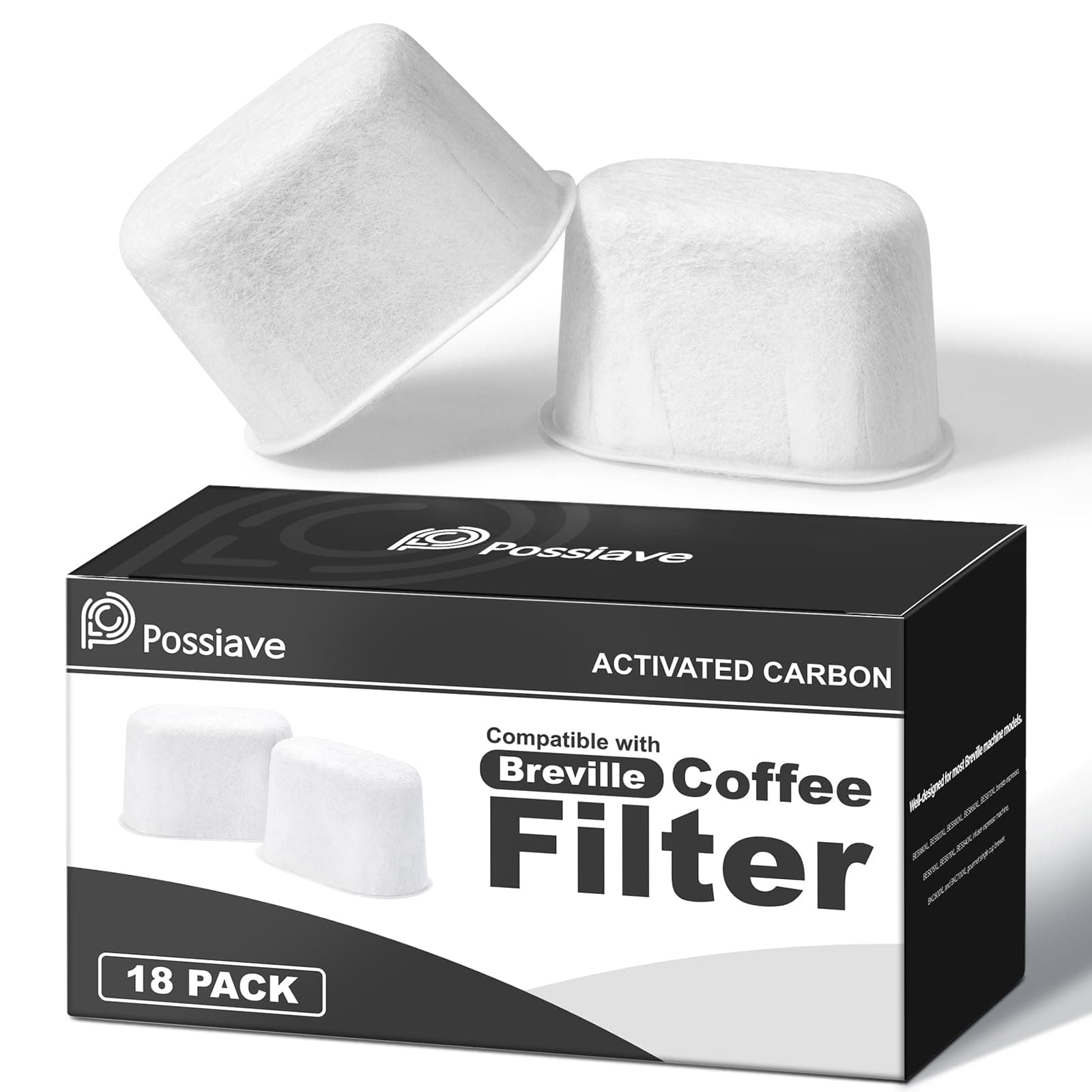 Possiave 18-Pack Water Filters Compatible with Breville BWF100 Machines