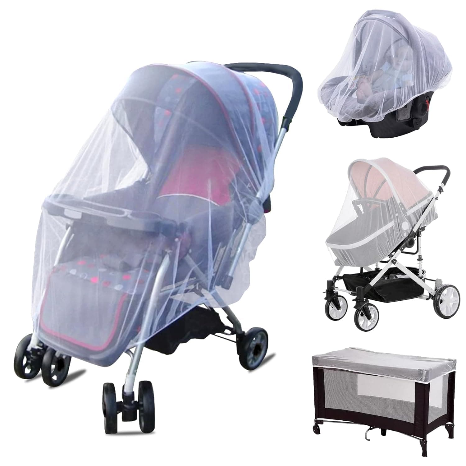South to East Mosquito Net for Stroller, Baby Stroller Cover with Carry Bag